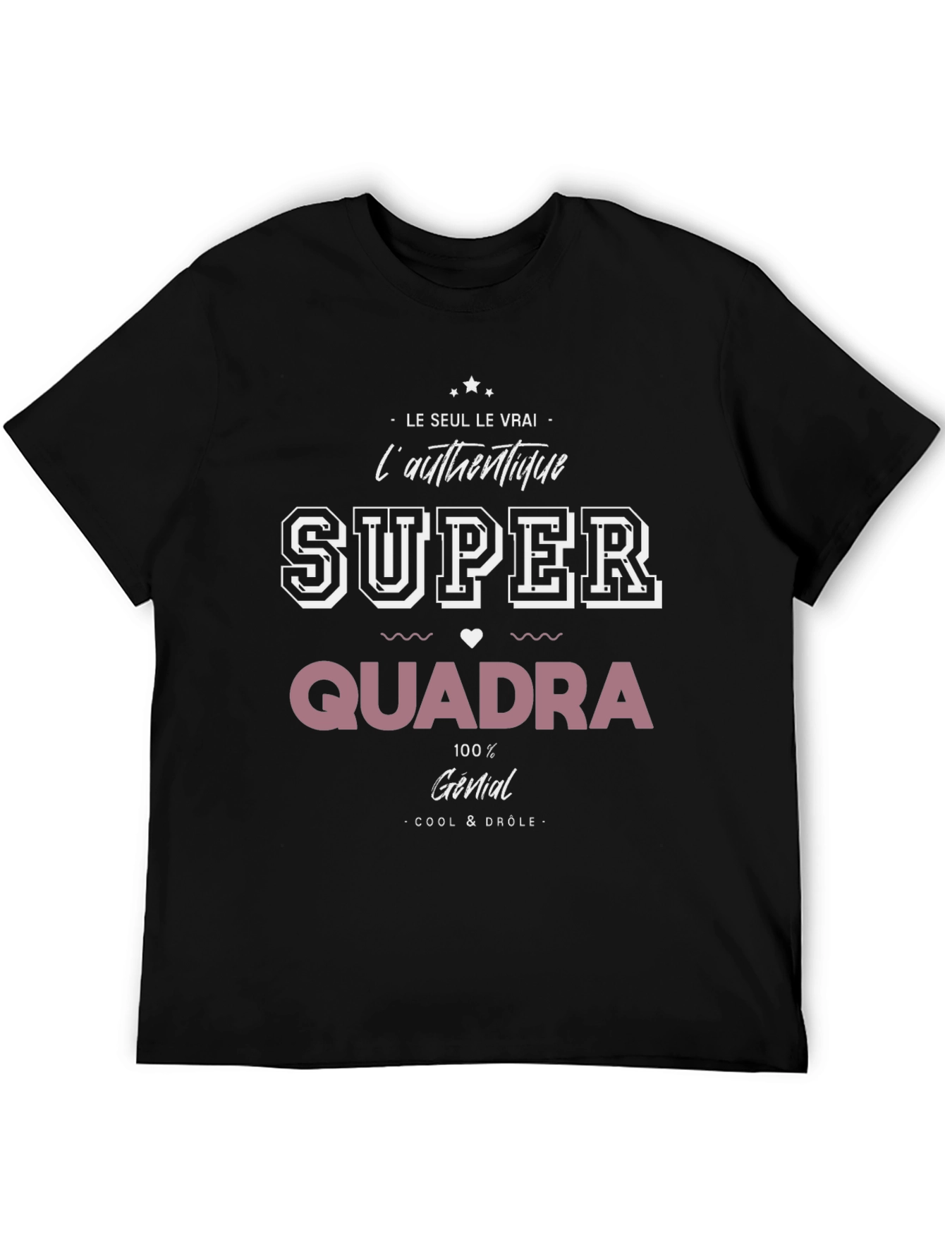 Black Super Quadra T-Shirt - Cool & Drôle view 5