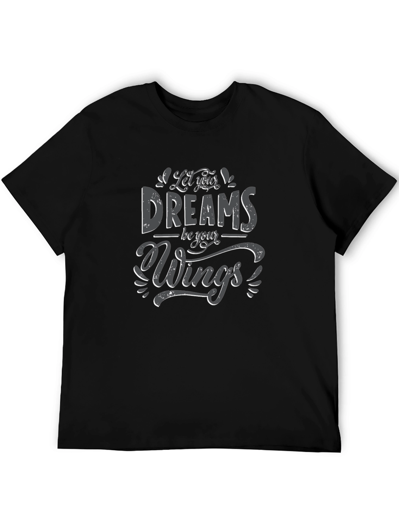 Black Dreams Be Your Wings Black Graphic Tee view 5