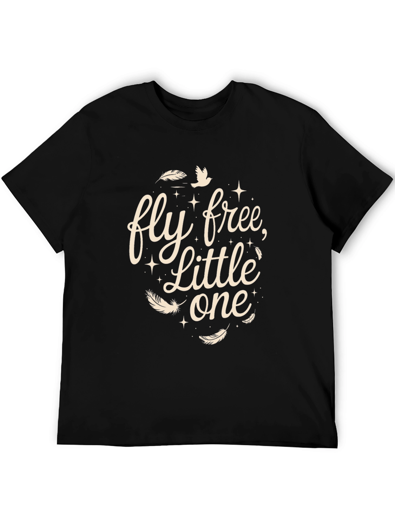 Black Fly Free Little One T-Shirt | Unisex Soft Cotton Tee view 5