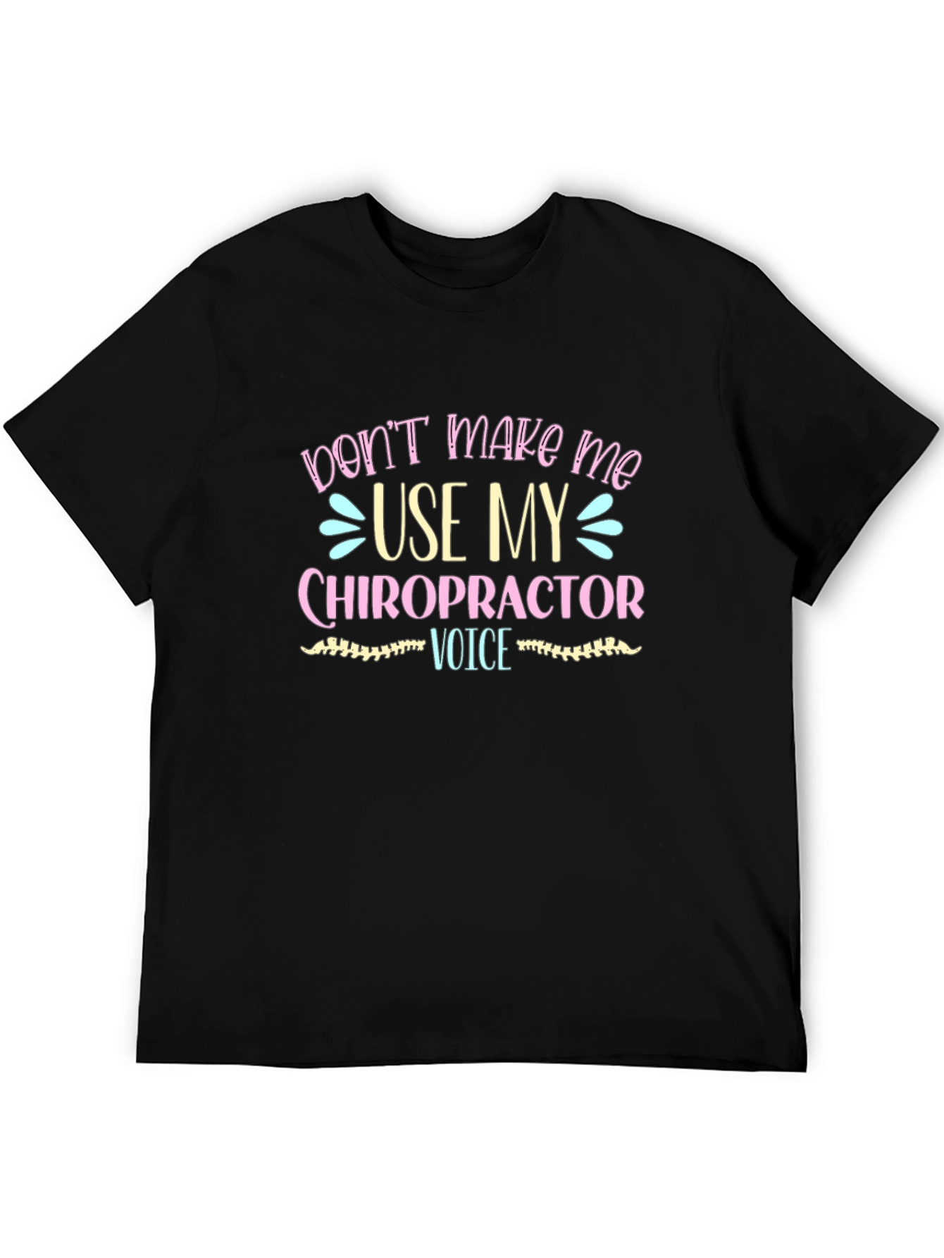 Black Chiropractor Voice Graphic Tee - Black view 5