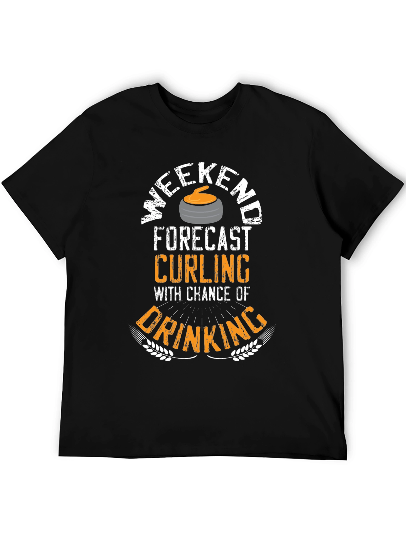 Black Weekend Curling & Drinking Graphic T-Shirt view 5