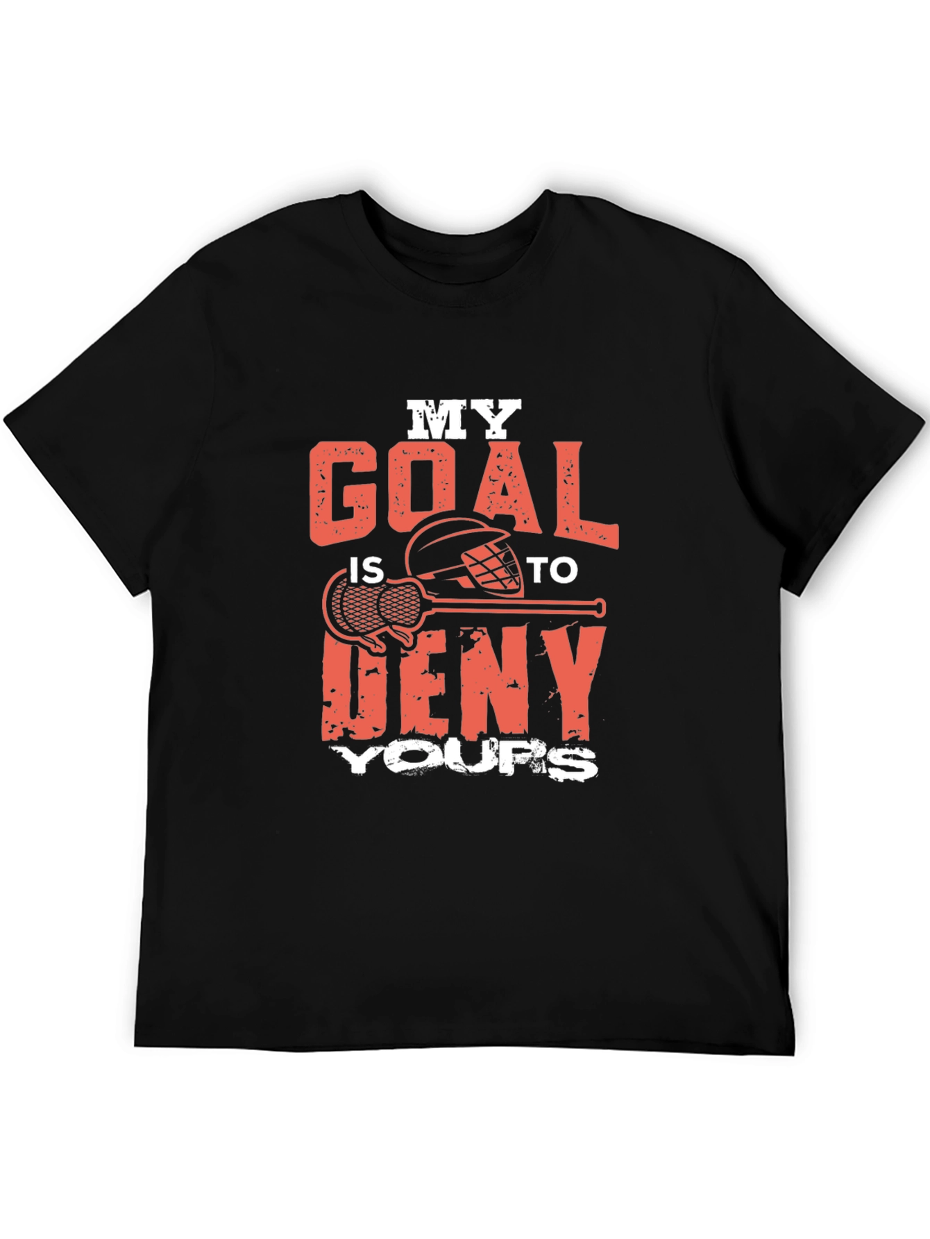 Black Lacrosse Goalie T-Shirt - Deny Your Goals! view 5