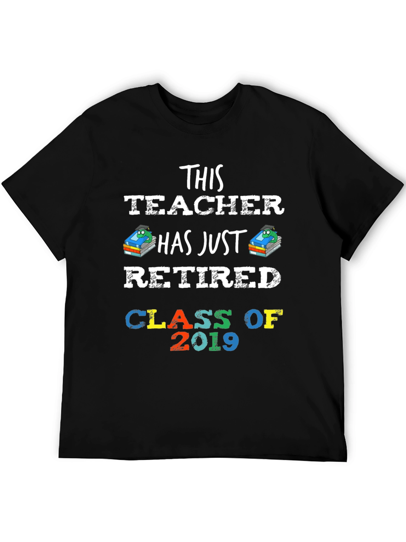 Black Retired Teacher Class of 2019 T-Shirt view 5