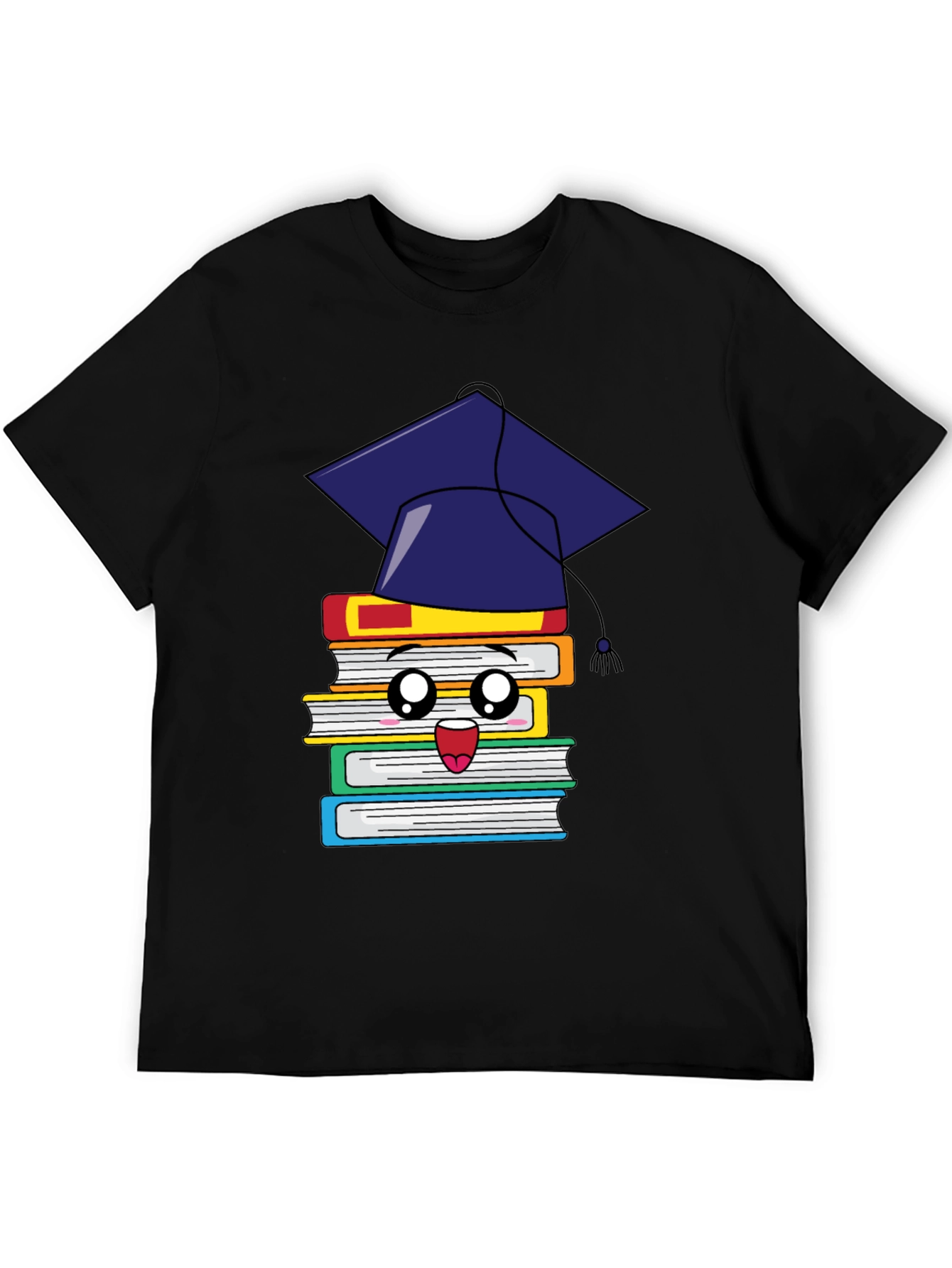 Black Graduation Books T-Shirt view 5
