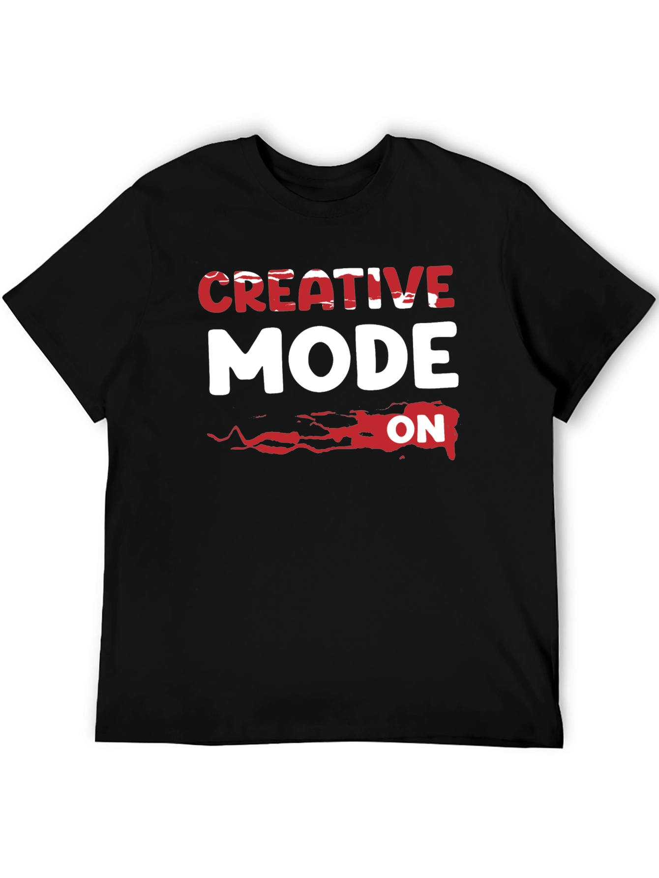 Black Creative Mode ON Black T-Shirt view 5
