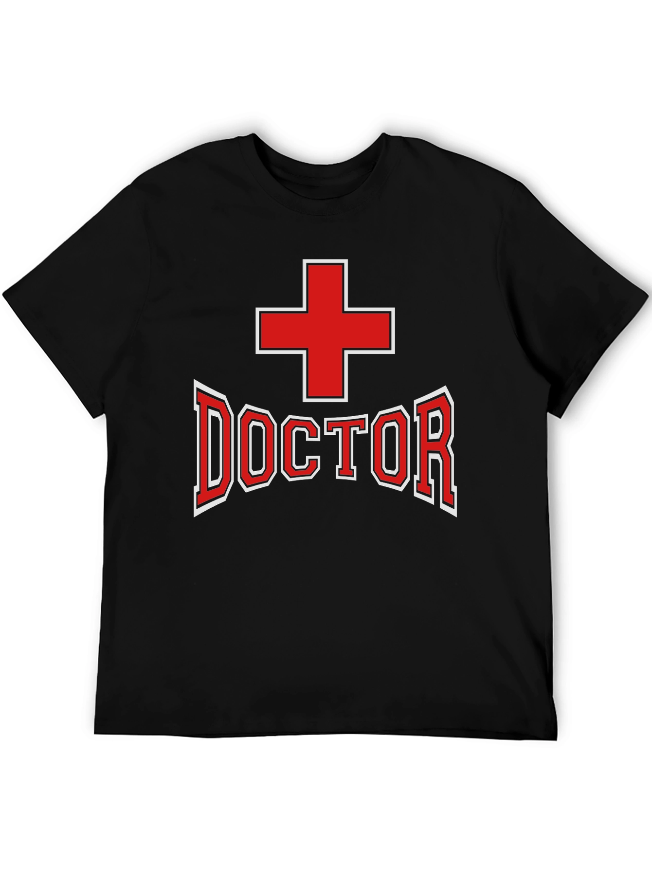 Black Doctor T-Shirt - Red Cross Design view 5
