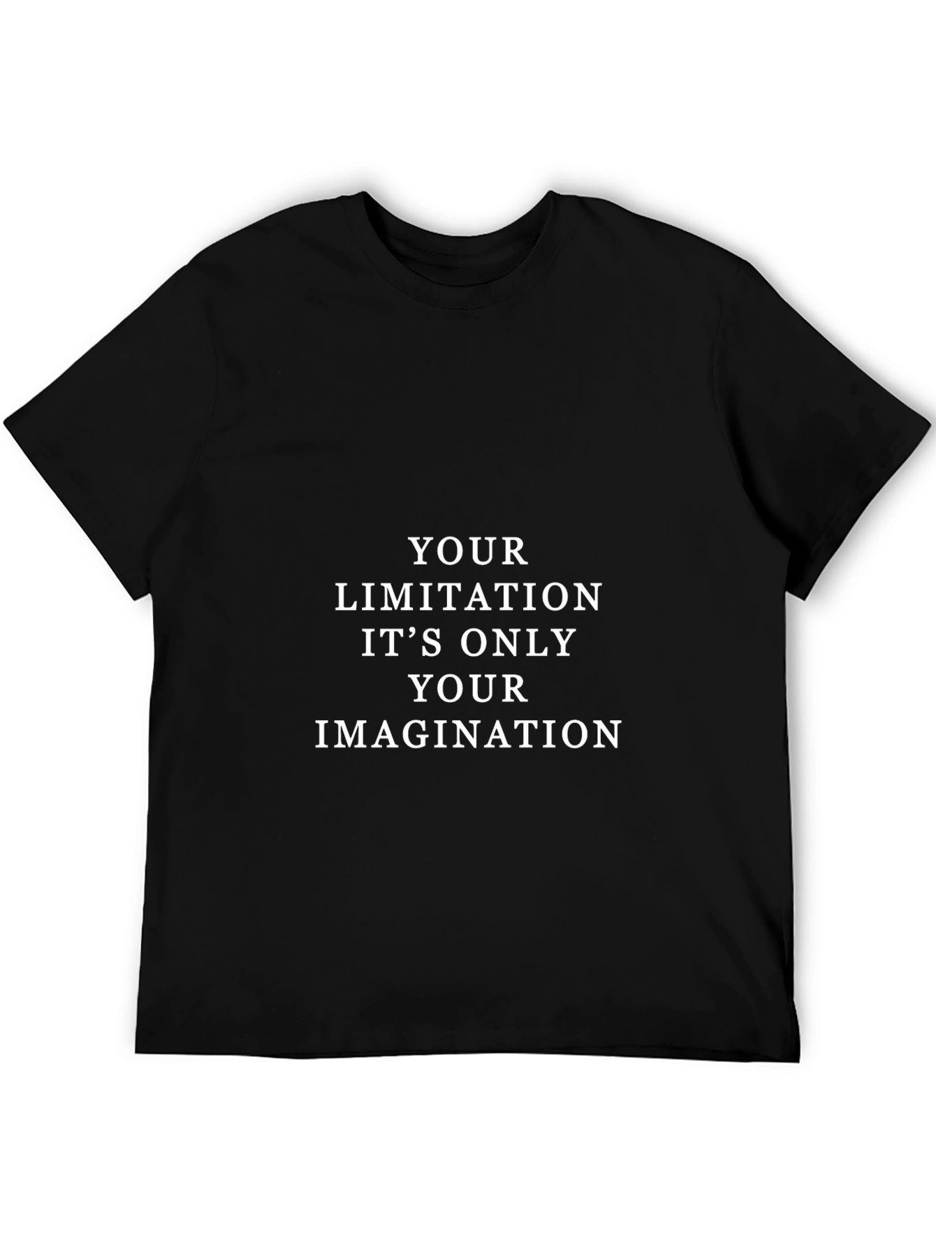 Black Inspirational Graphic Tee - "Your Limitation is Your Imagination" view 5