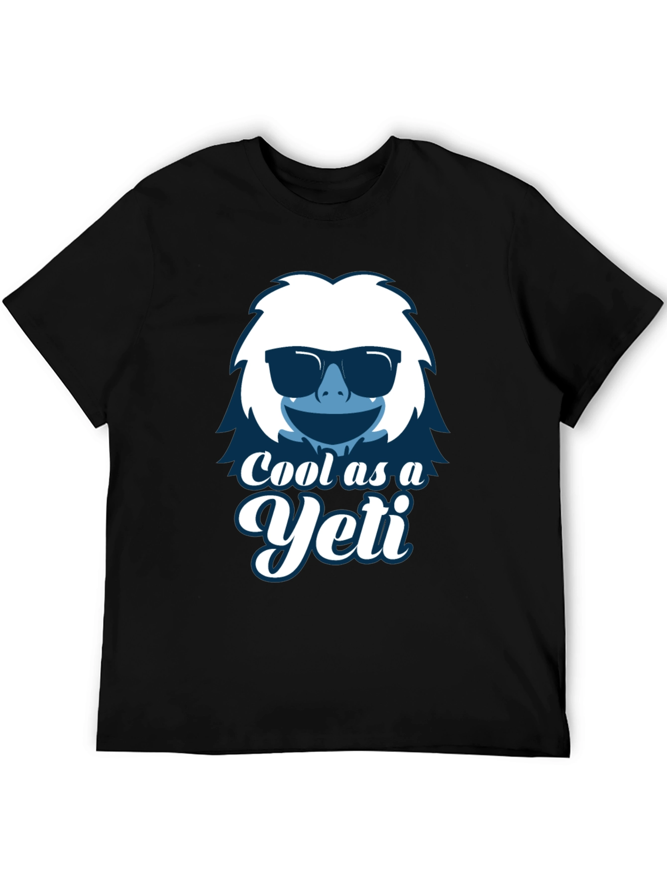 Black Cool as a Yeti Graphic T-Shirt view 5