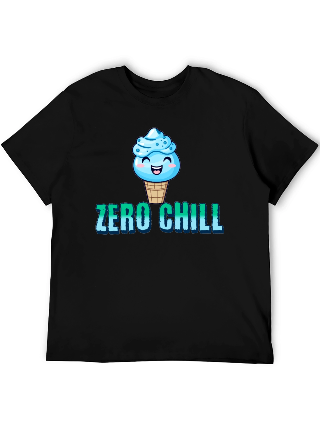 Black Zero Chill Ice Cream Graphic Tee view 5