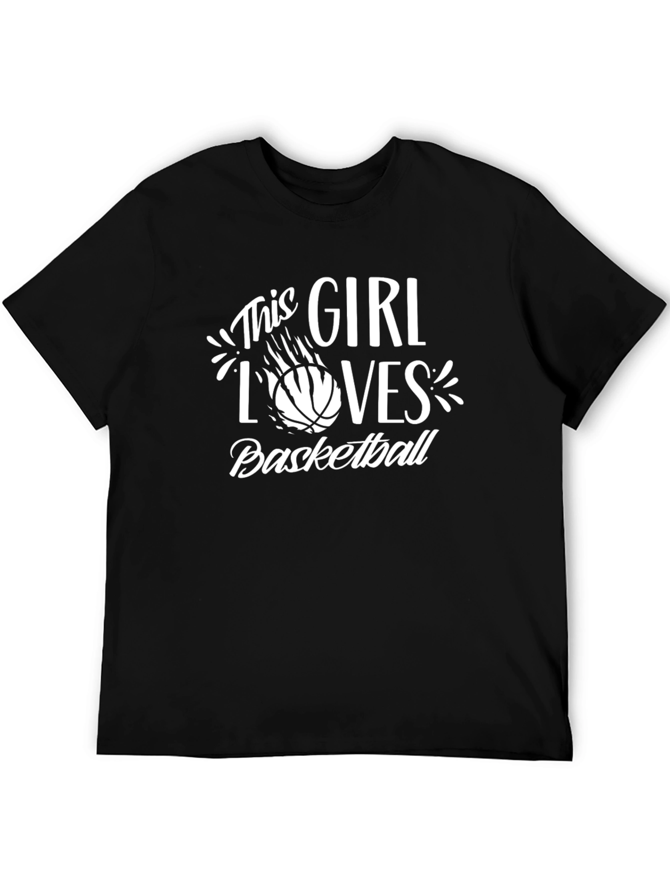 Black Basketball Lover T-Shirt - This Girl Loves Basketball view 5