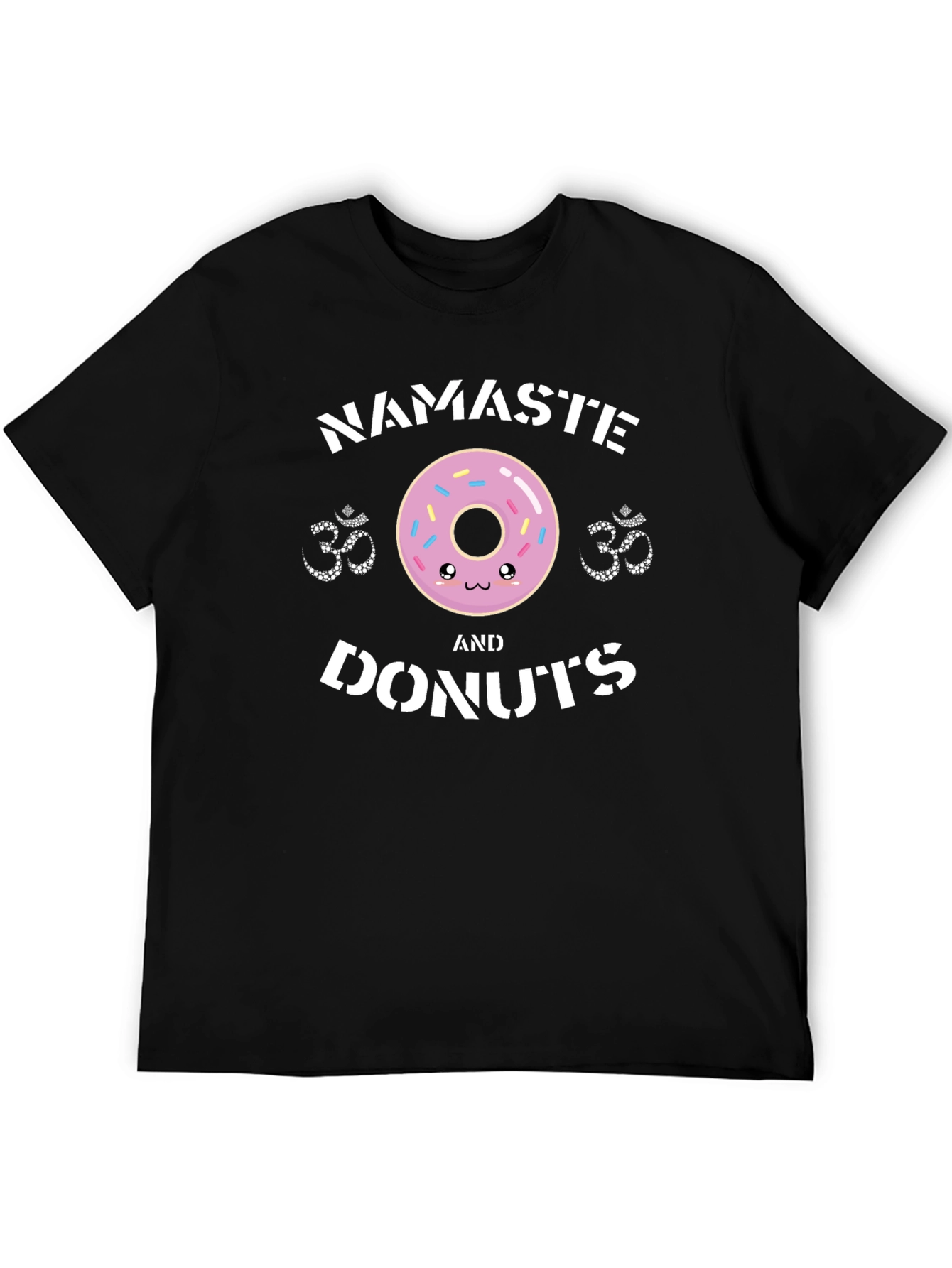 Black Namaste & Donuts Graphic T-Shirt view 5
