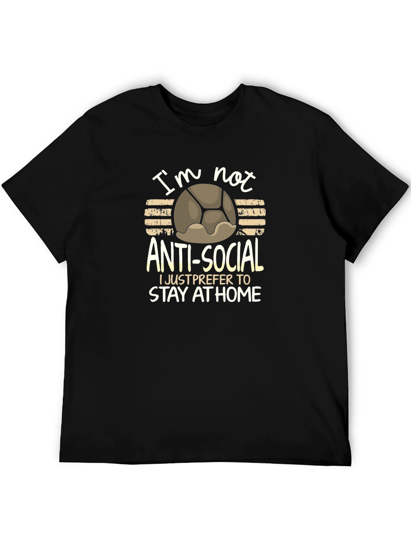 Black Anti-Social Stay at Home T-Shirt view 5