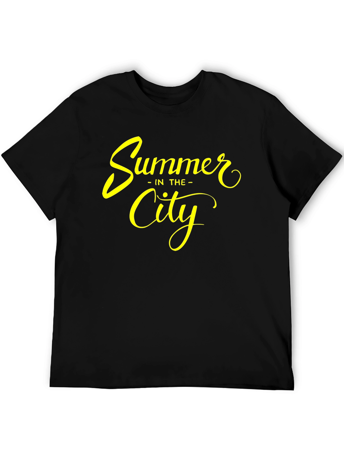 Black Summer in the City Graphic Tee - Stylish Black T-Shirt view 5