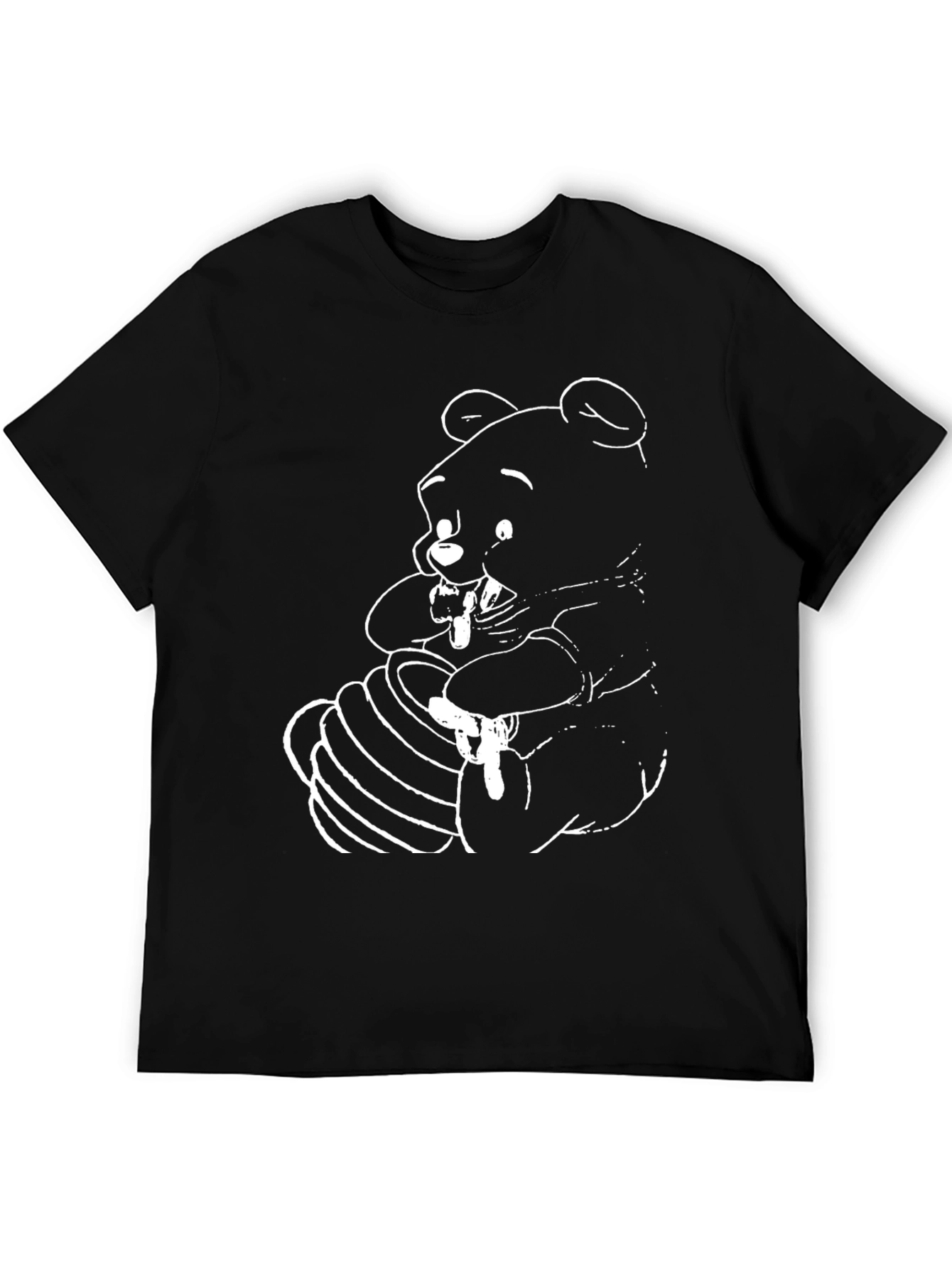 Black Men's Black Graphic Tee - Winnie the Pooh view 5