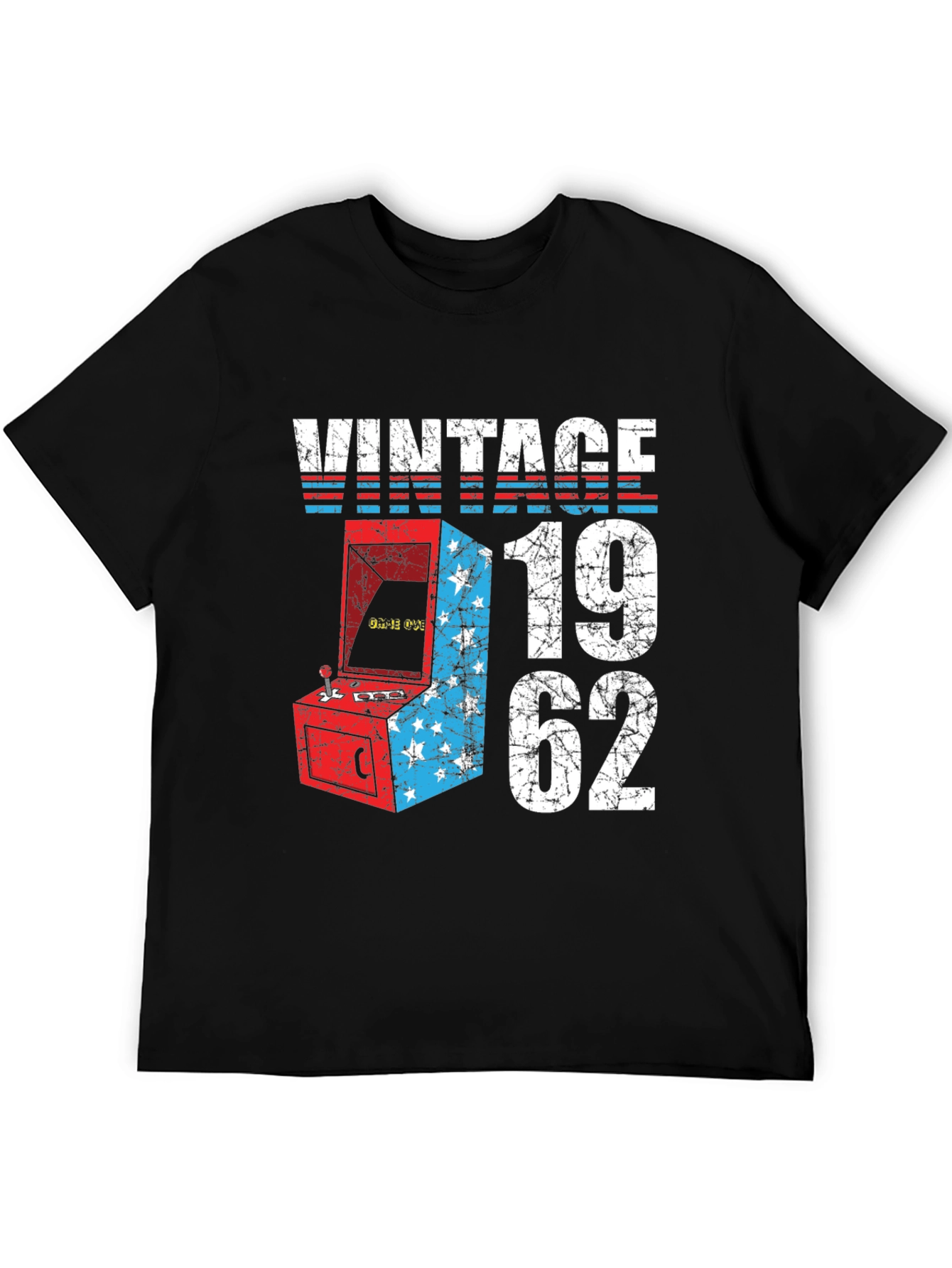 Black Vintage 1962 Arcade Game T-Shirt view 5