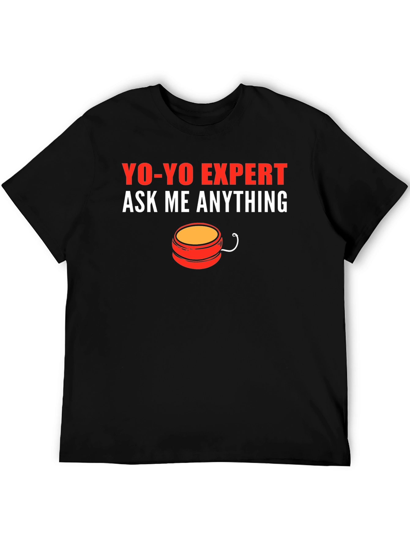 Black Yo-Yo Expert T-Shirt: Funny Ask Me Anything Design view 5