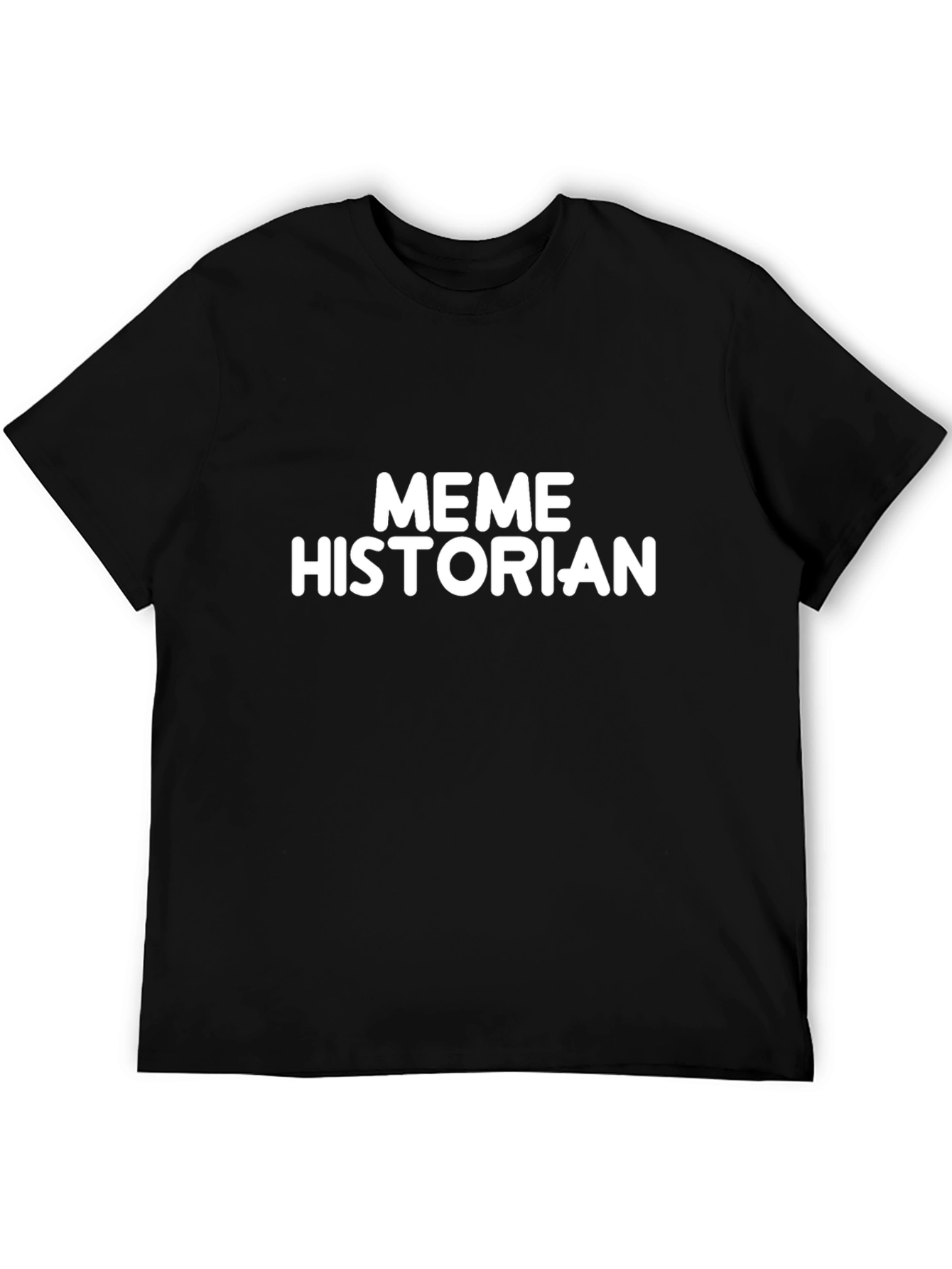 Black Meme Historian Graphic Tee - Black Casual T-Shirt view 5