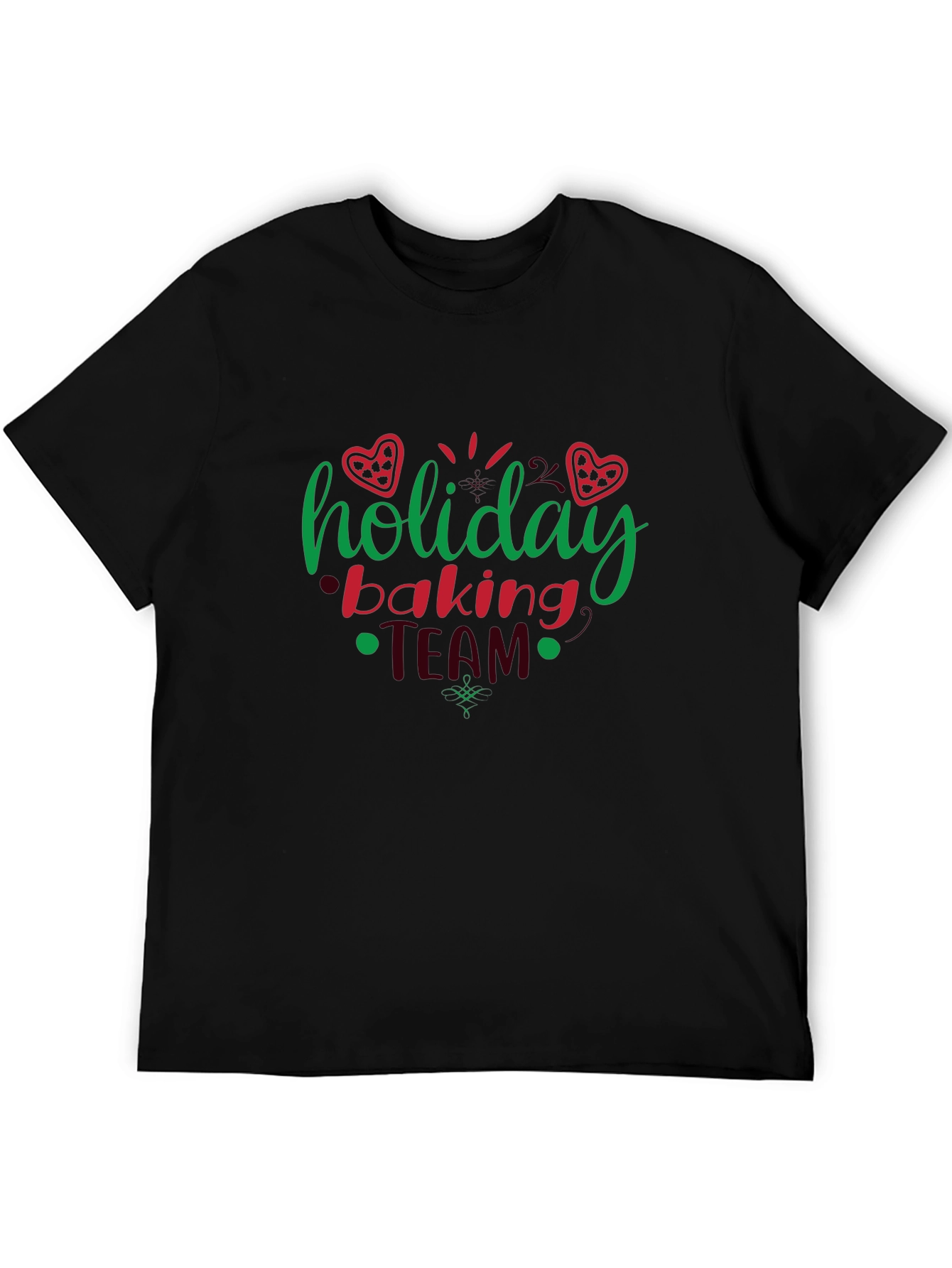 Black Holiday Baking Team Graphic T-Shirt view 5