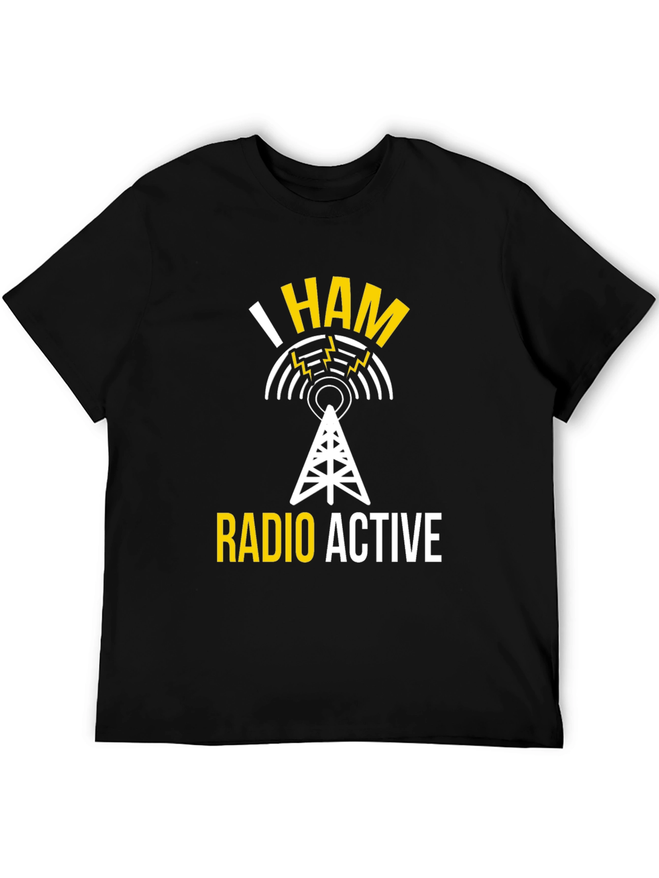 Black I HAM Radio Active T-Shirt view 5