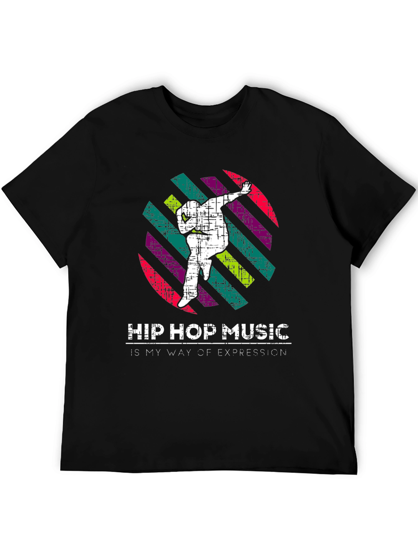 Black Hip Hop Music Expression Tee view 5