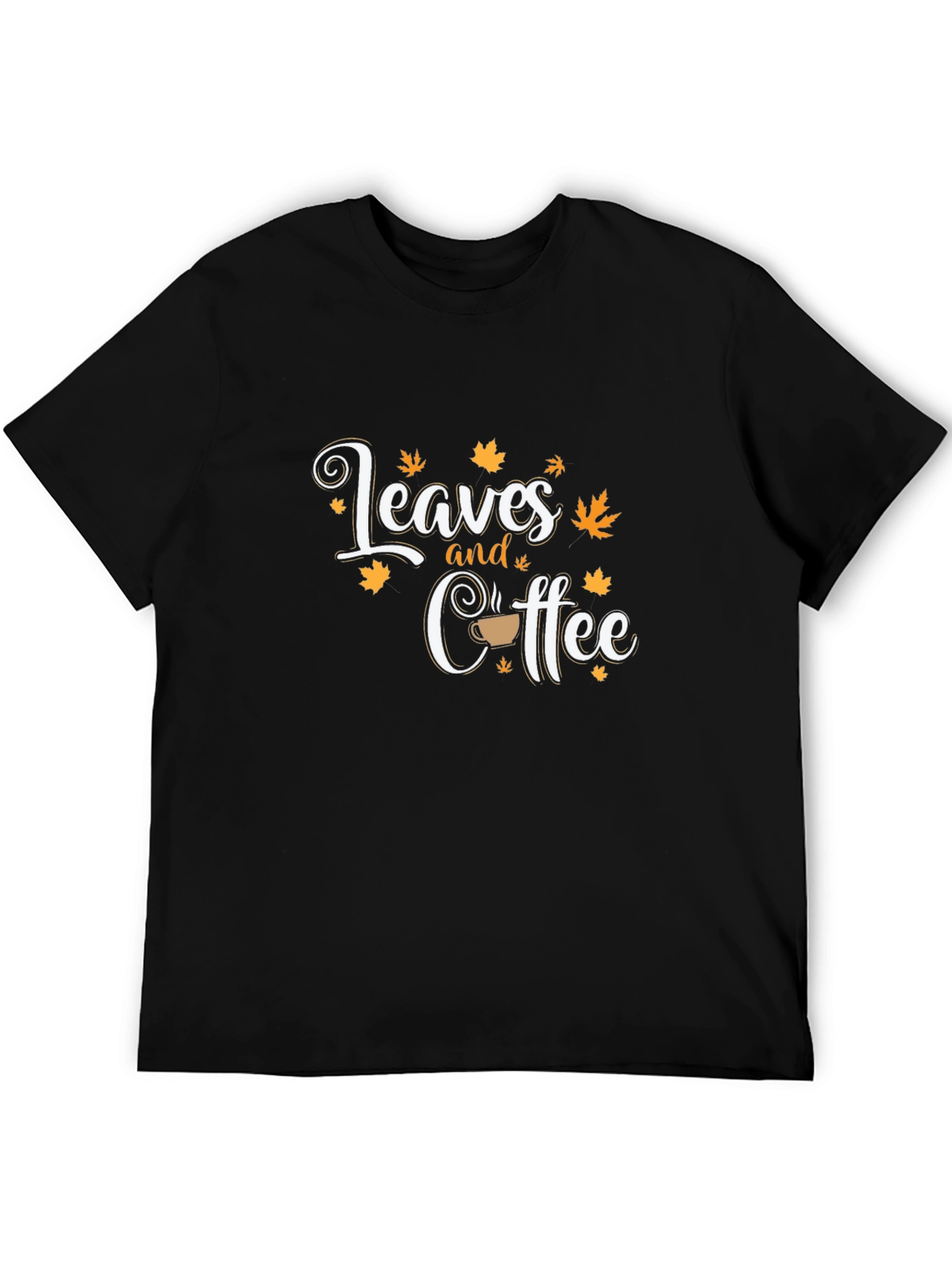 Black Leaves and Coffee T-Shirt - Autumn Vibes view 5