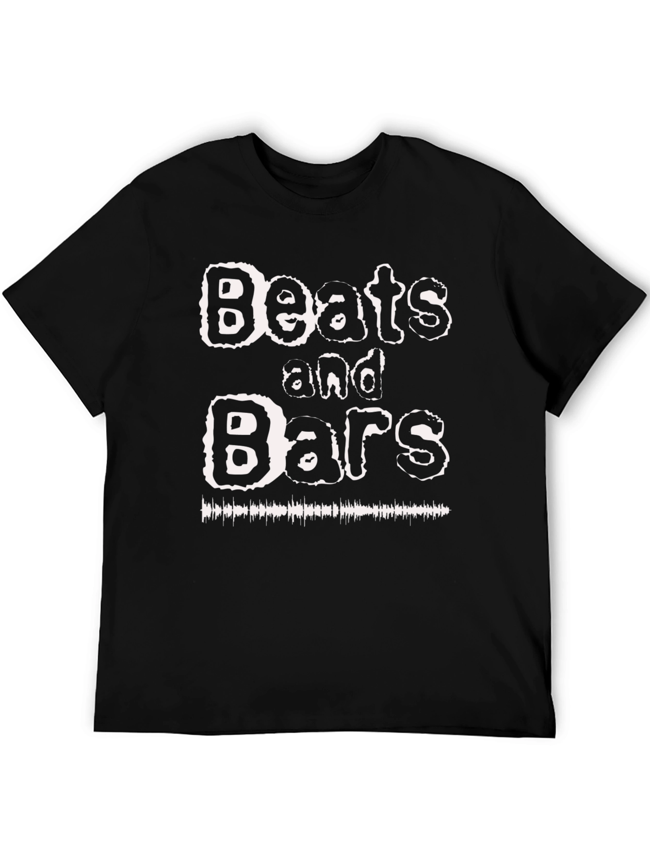 Black Beats and Bars Graphic Print Black T-Shirt view 5