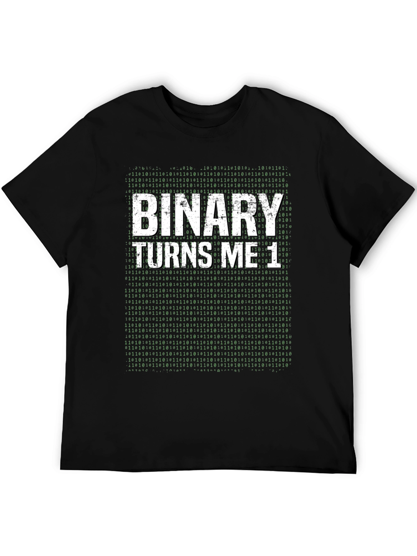 Black Binary Turns Me On Programmer Humor T-Shirt view 5