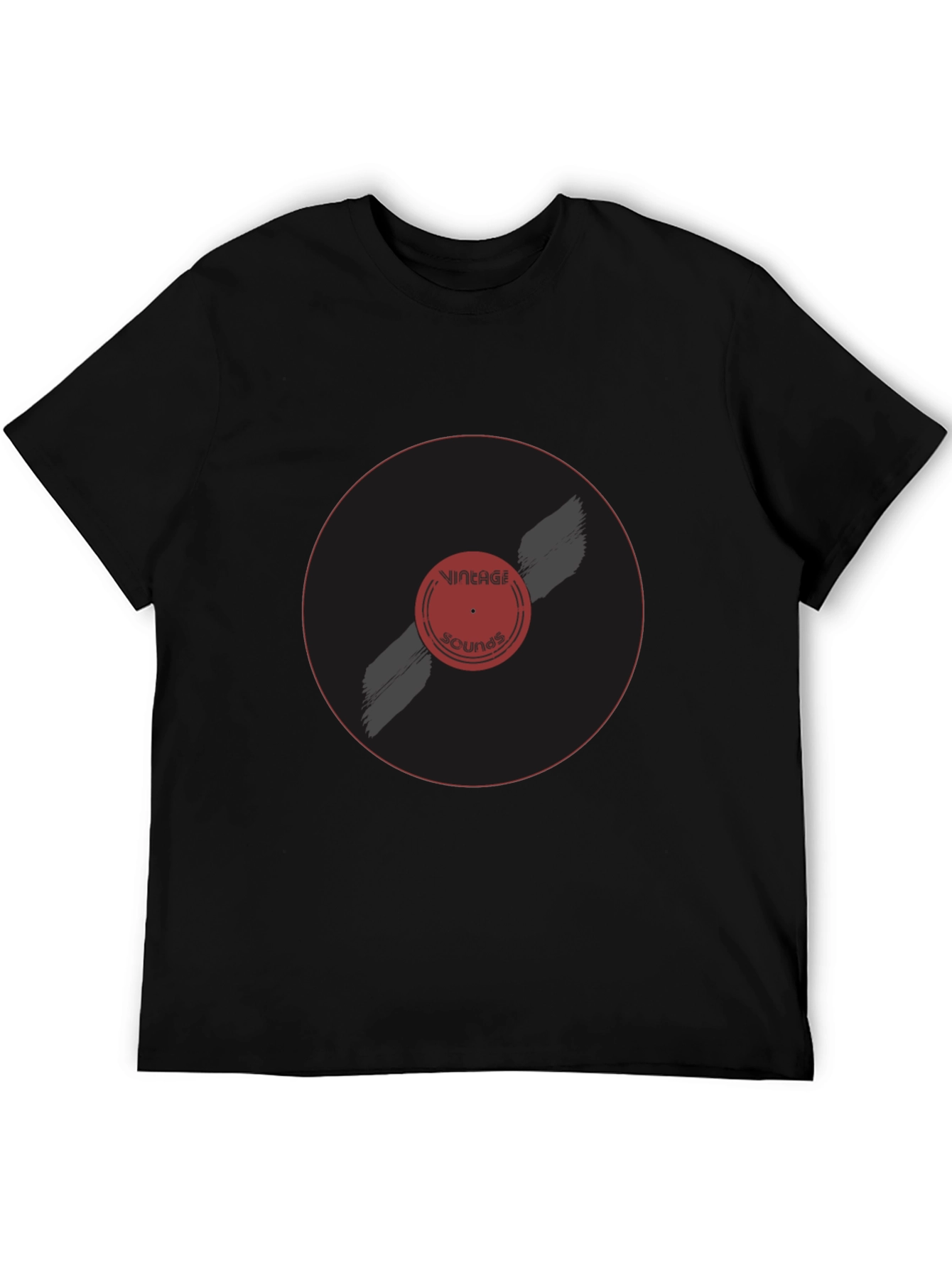 Black Vintage Sounds T-Shirt | Retro Music Tee view 5