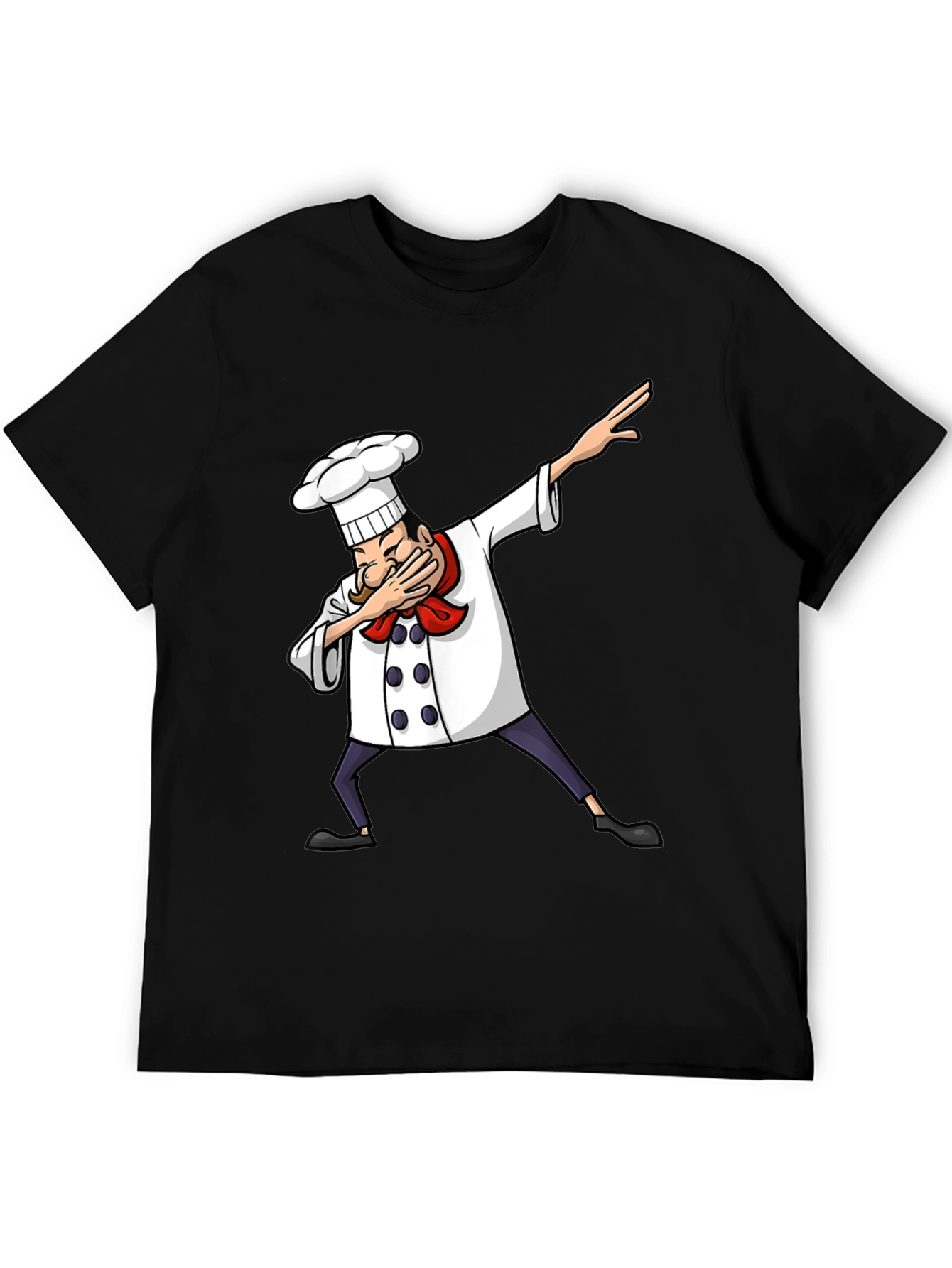 Black Dabbing Chef T-Shirt Funny Cooking Tee view 5