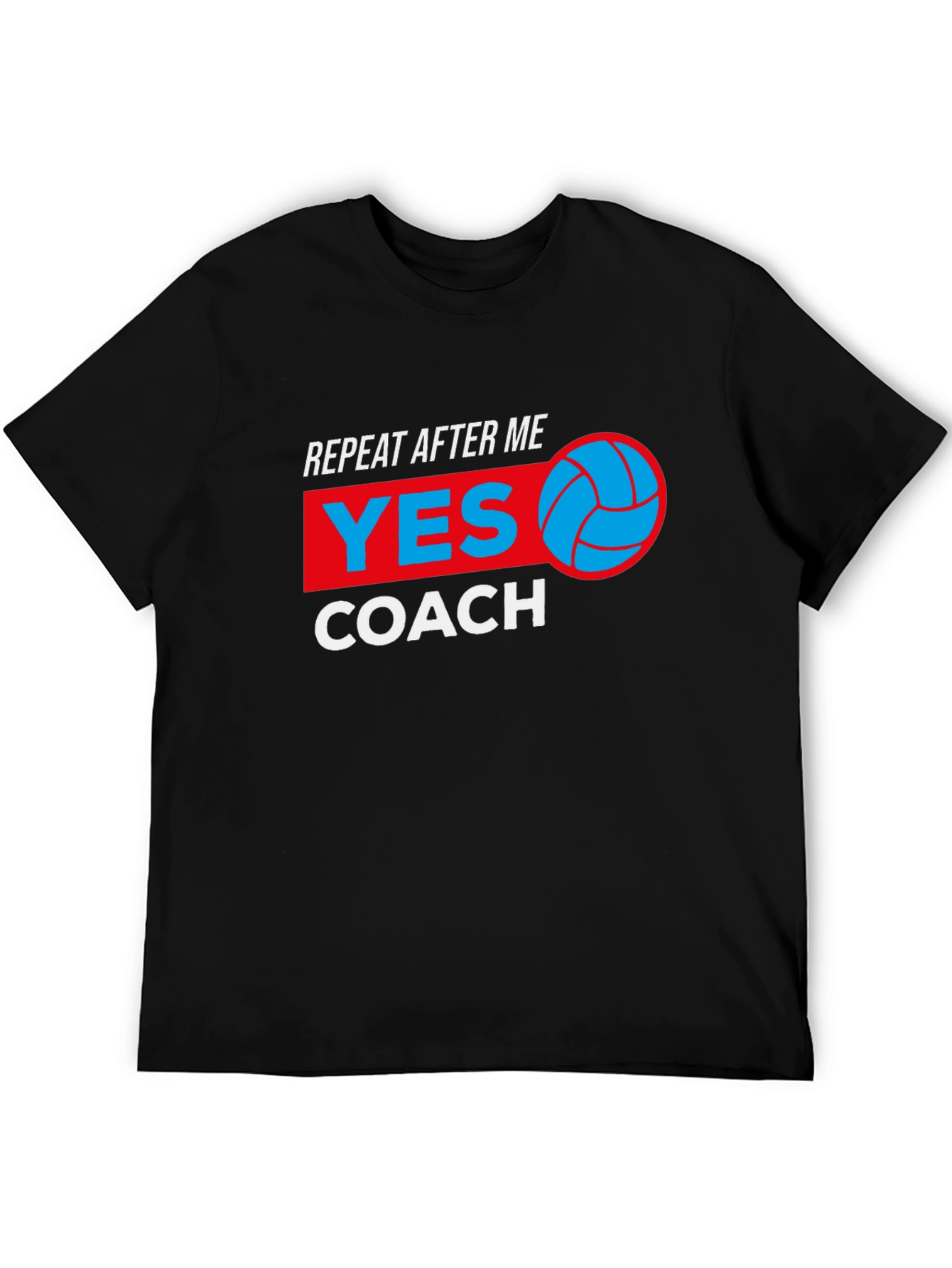 Black Volleyball Coach Graphic Tee view 5