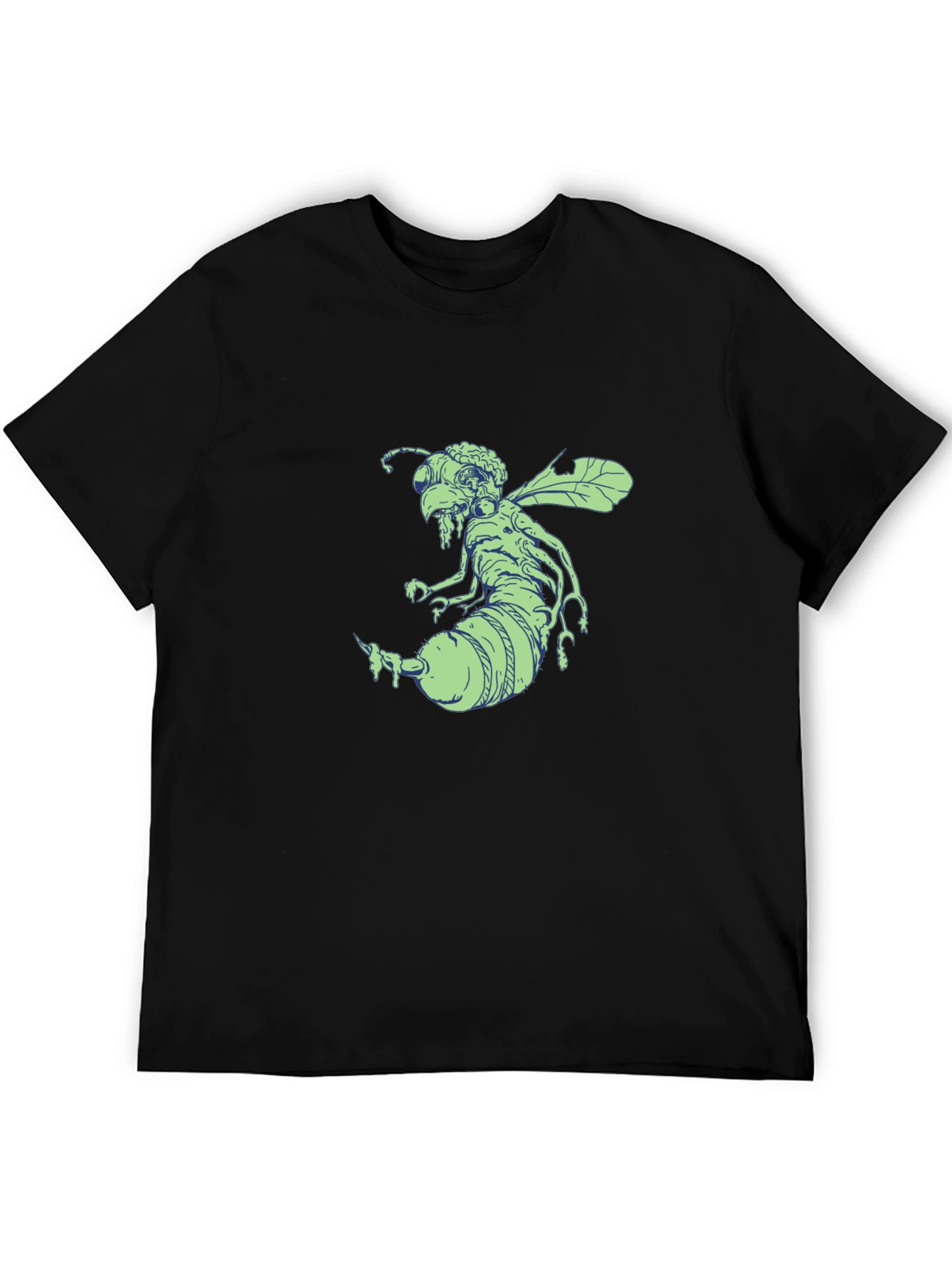 Black Horror Bee Graphic T-Shirt view 5