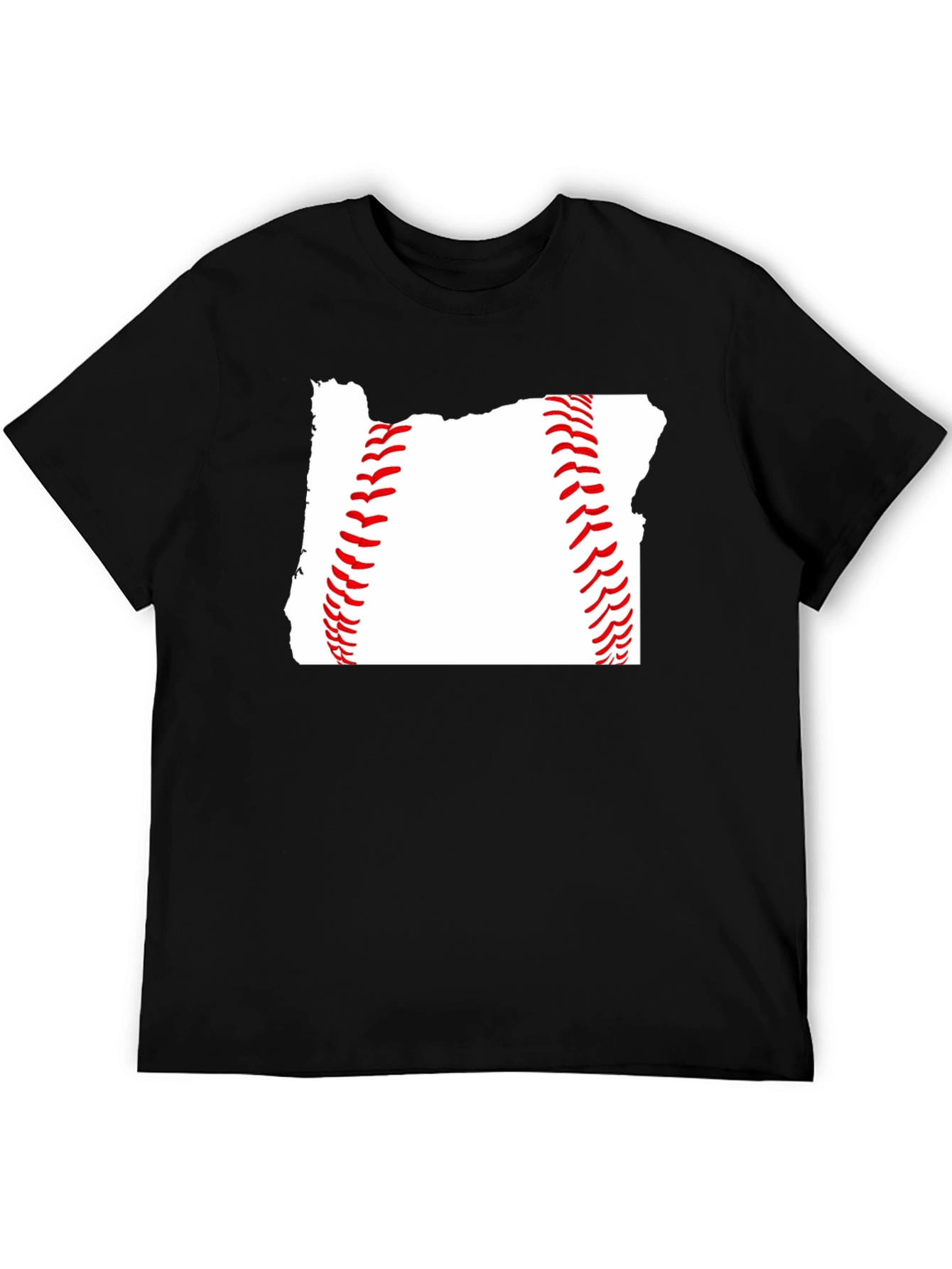 Black Oregon Baseball T-Shirt - State Pride Tee view 5