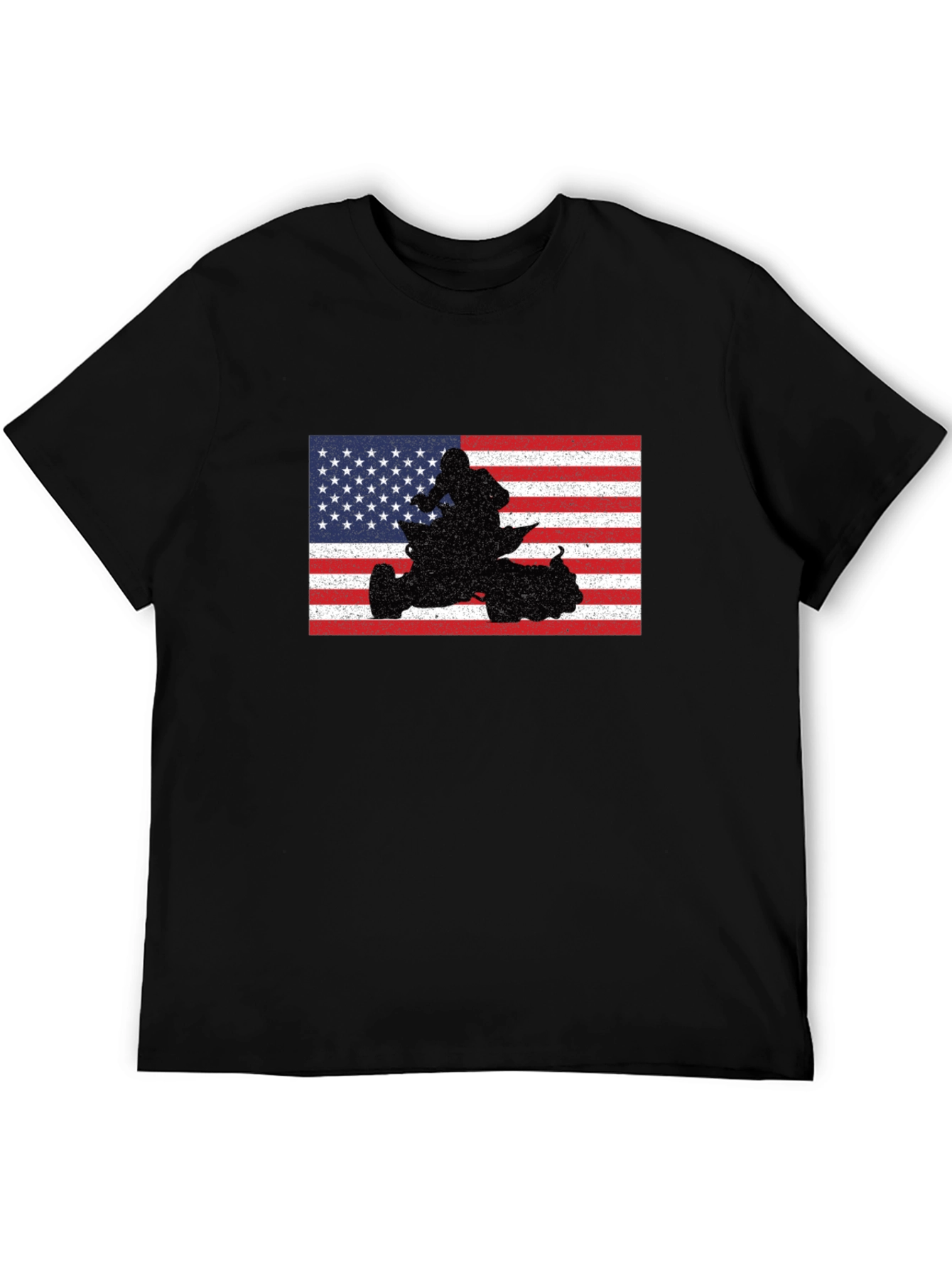 American Flag ATV Rider Graphic T-Shirt - 5