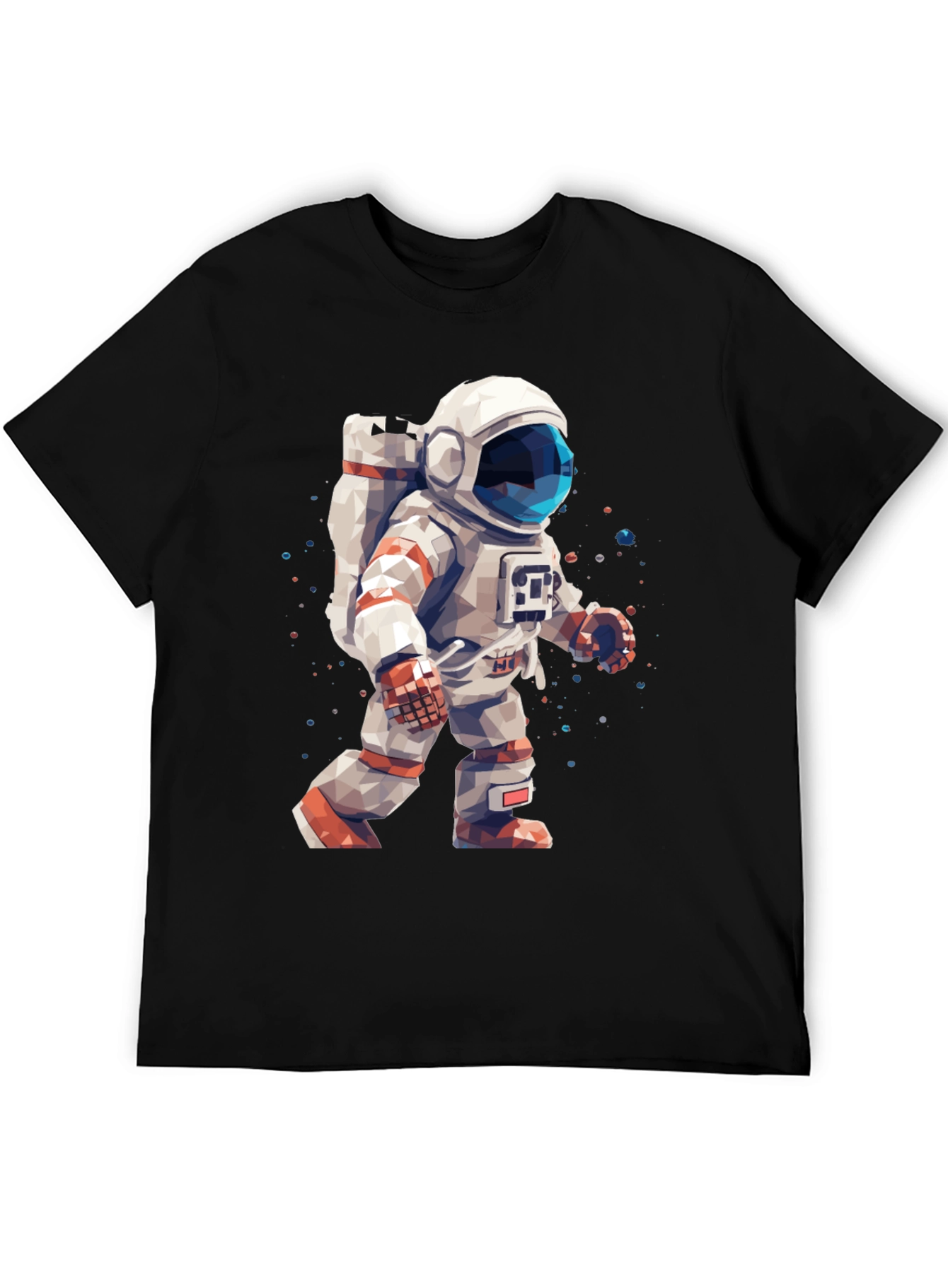 Black Astronaut Graphic Black T-Shirt view 5