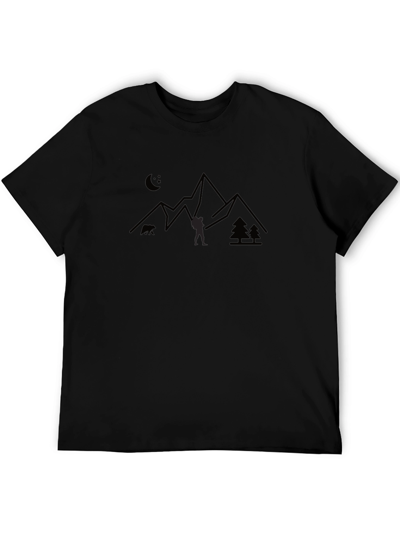 Black Mountain Hiker Graphic Tee - Black Cotton Blend view 5