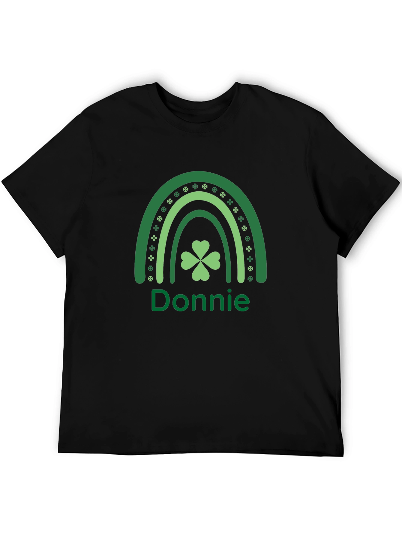 Black Donnie Shamrock Rainbow T-Shirt view 5