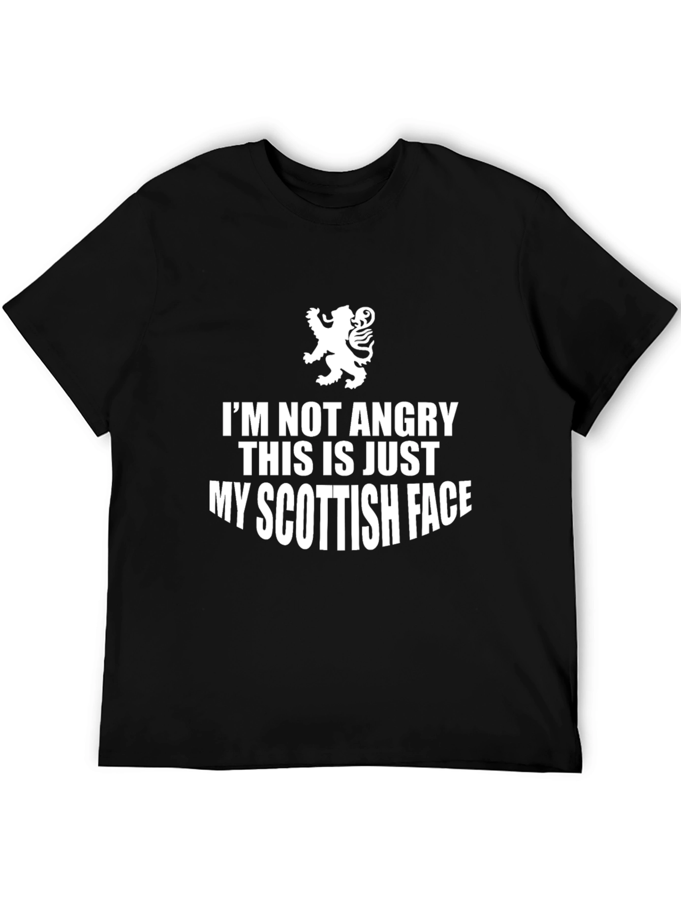 Black Scottish Face Graphic Tee -  Humorous T-Shirt view 5