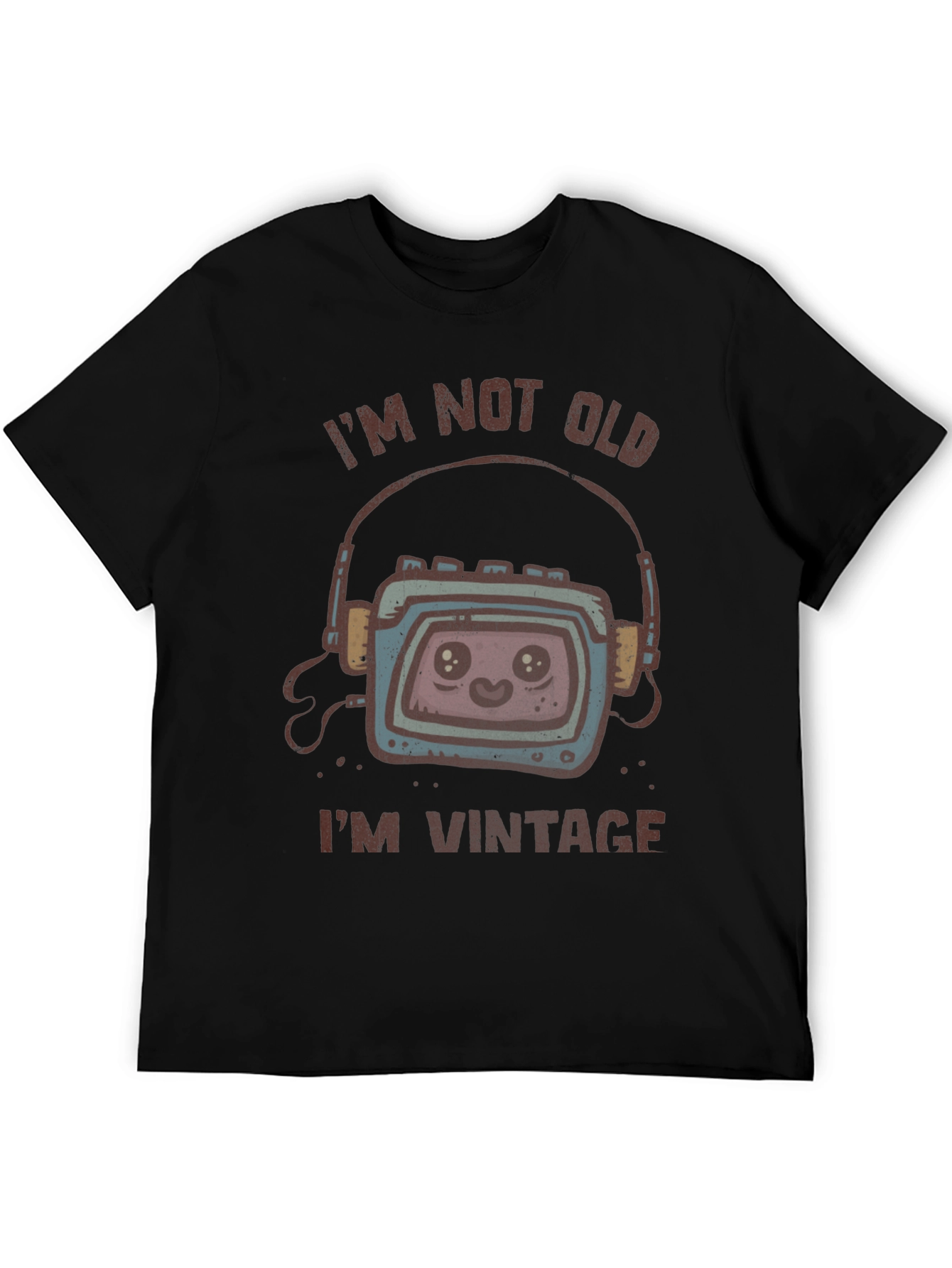 Black I'm Not Old, I'm Vintage Graphic T-Shirt view 5