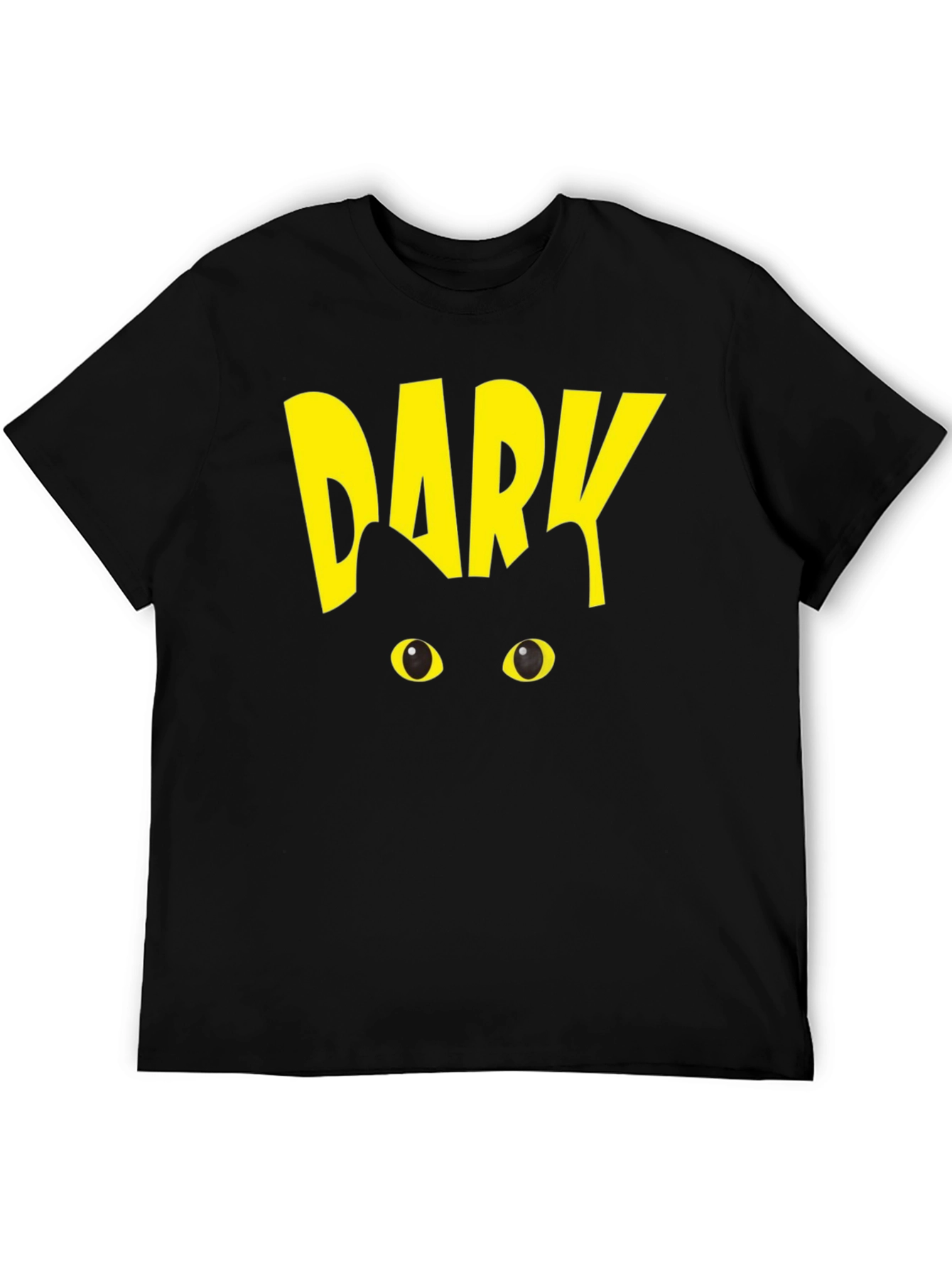 Black Dark Cat Graphic T-Shirt view 5