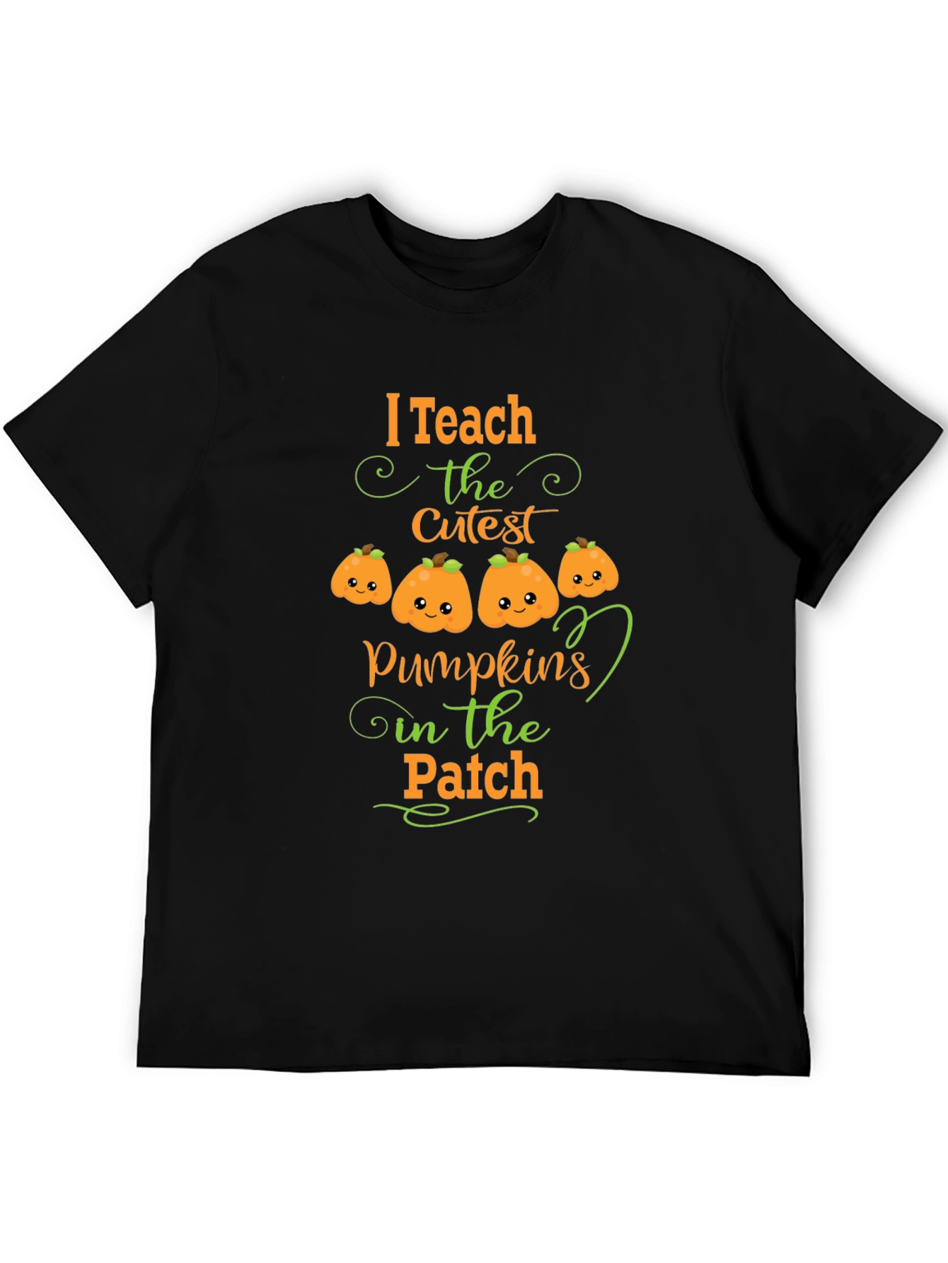 Black I Teach the Cutest Pumpkins T-Shirt view 5