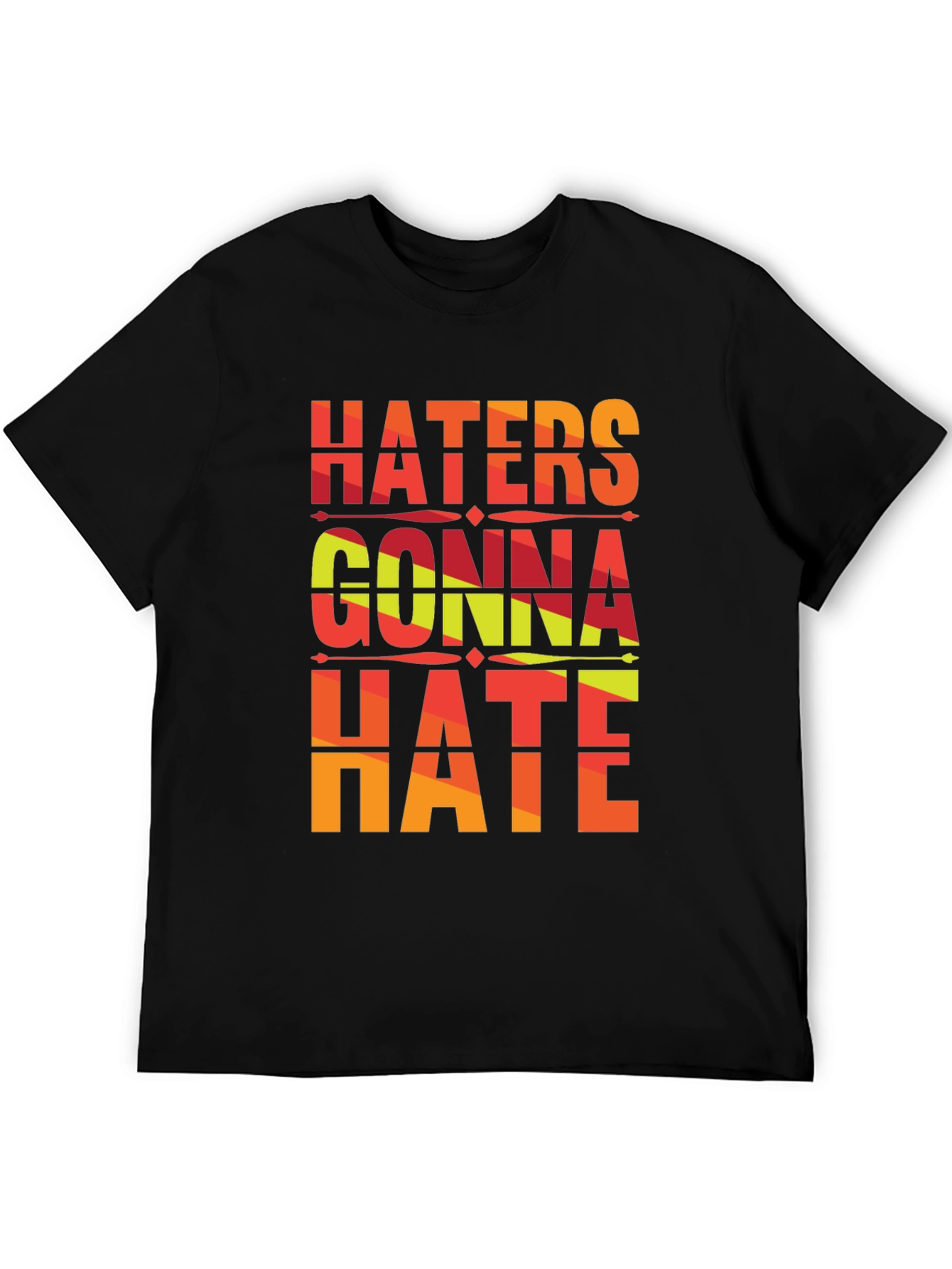 Black Haters Gonna Hate Graphic Tee - Unisex view 5