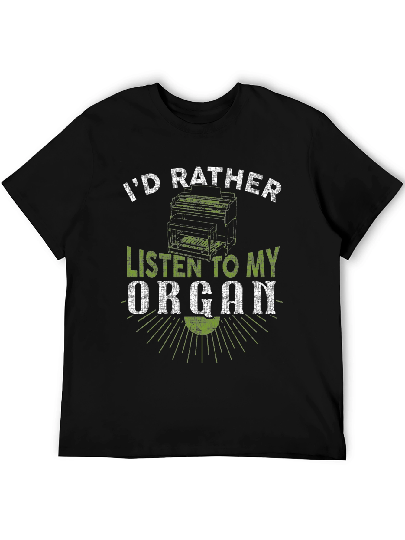 Black I'd Rather Listen to My Organ T-Shirt view 5