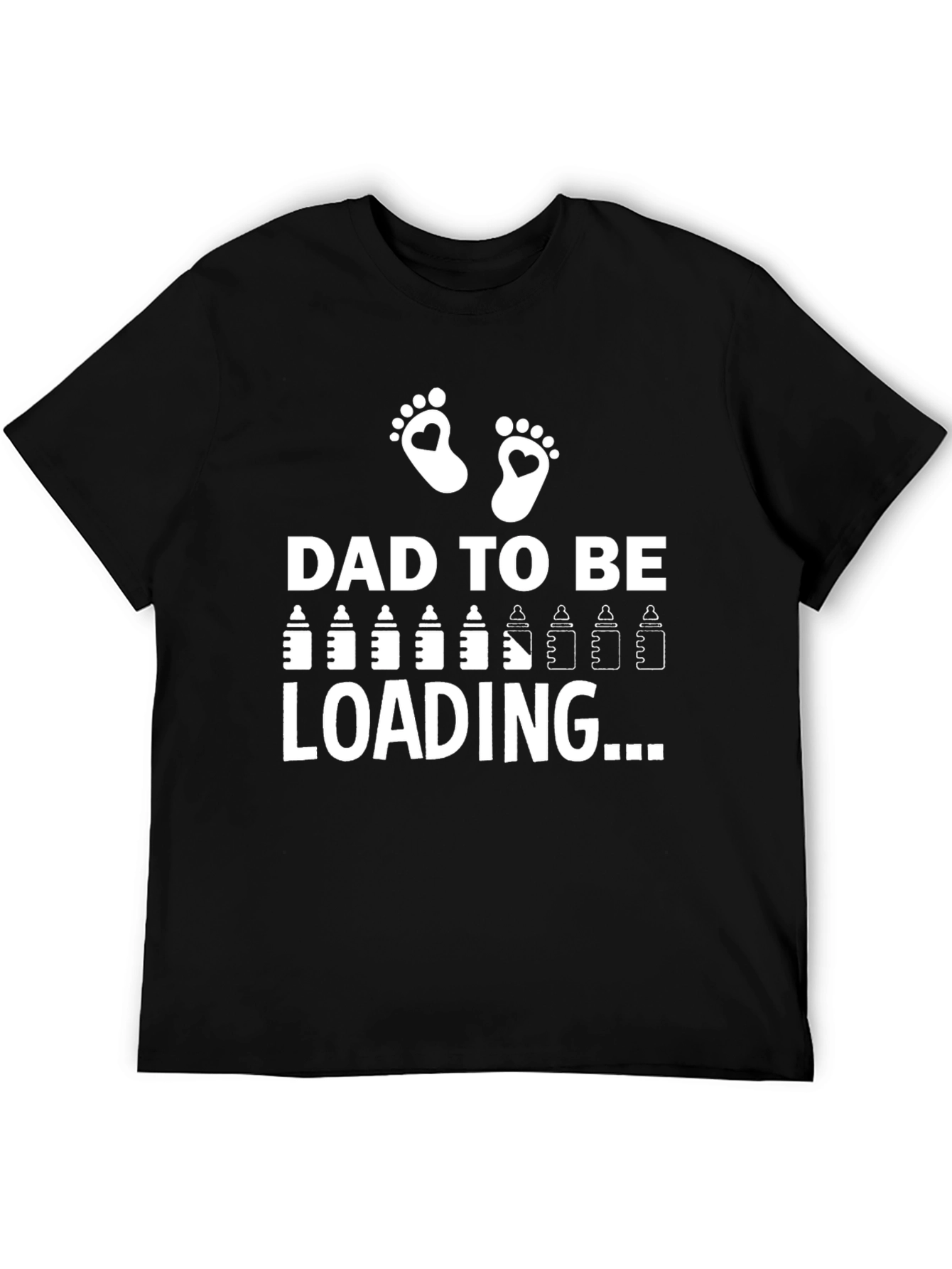 Black Dad to Be Loading T-Shirt - Expecting Father Tee view 5