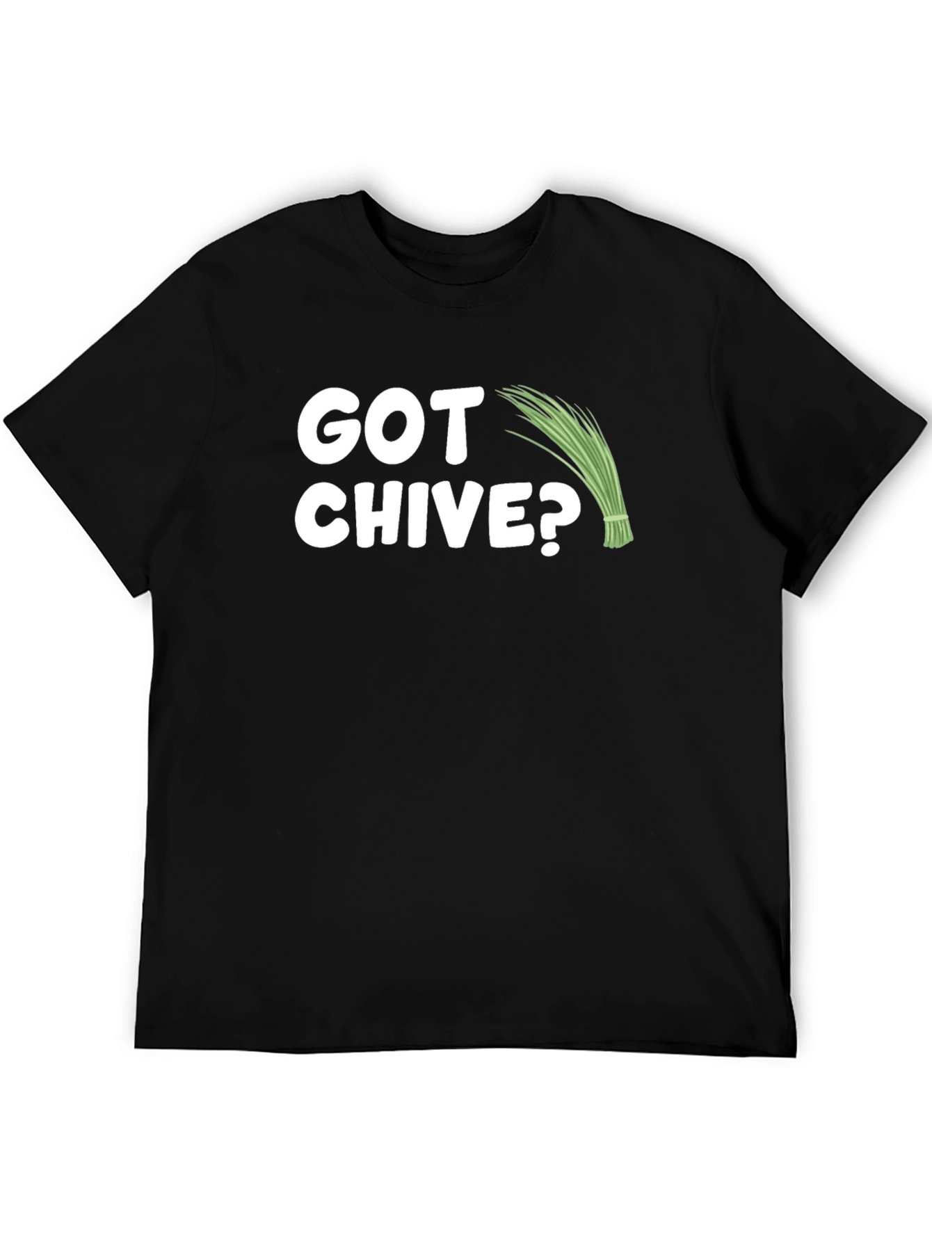 Black Got Chive? Funny Herb T-Shirt view 5