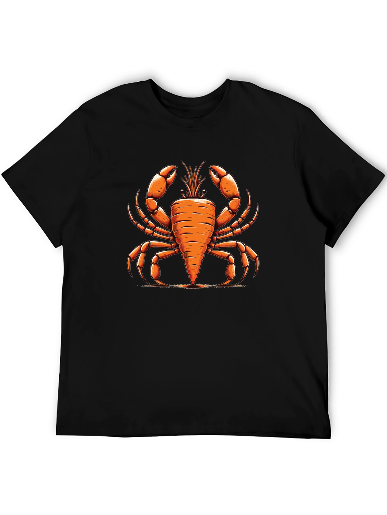 Black Carrot Crab Graphic T-Shirt - Black view 5