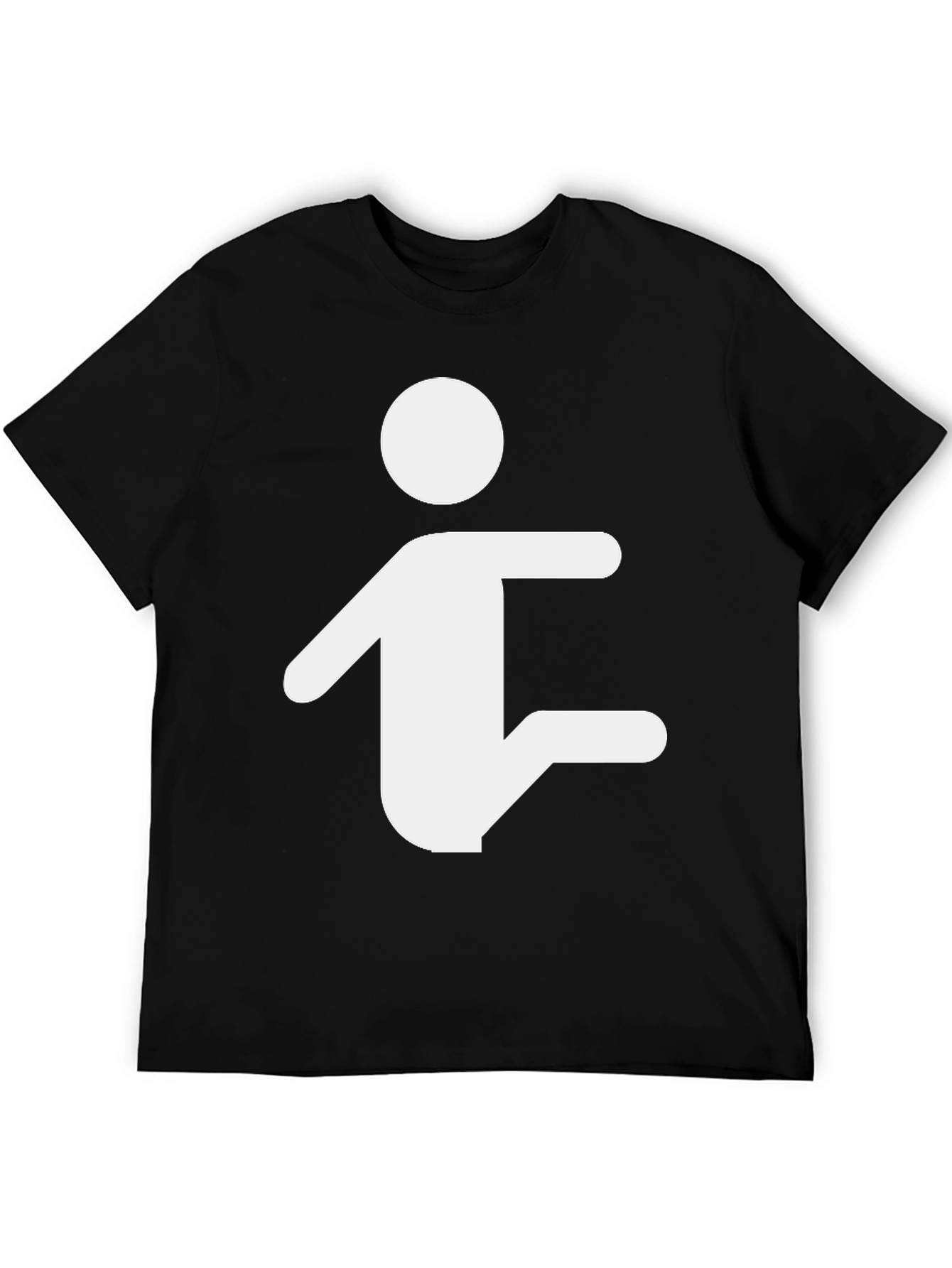 Black Stick Figure Yoga Pose Graphic T-Shirt view 5