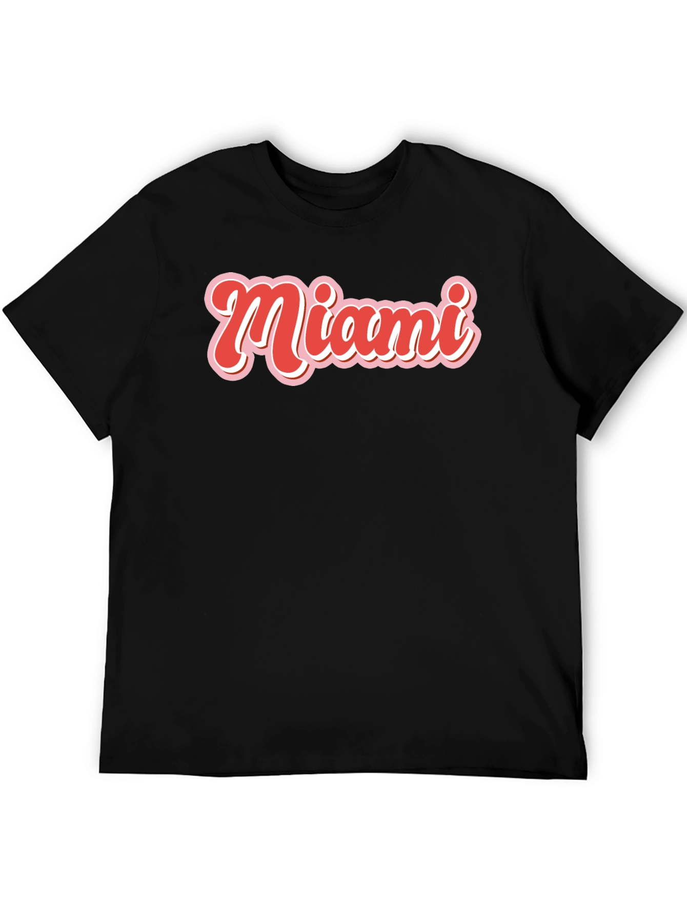 Black Miami Retro Graphic T-Shirt view 5