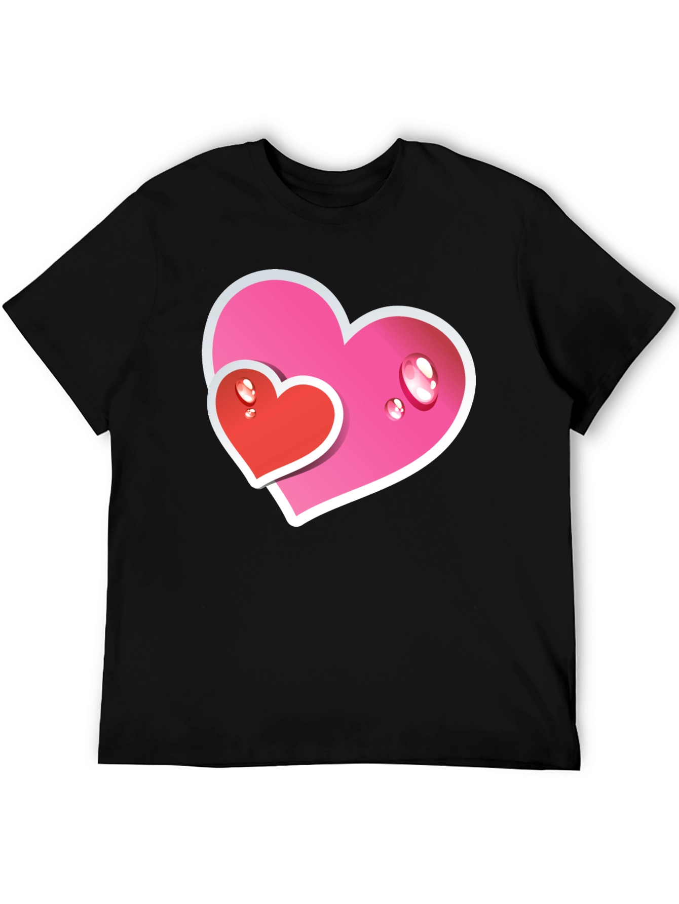 Black Heart Graphic Tee - Black Casual T-Shirt view 5