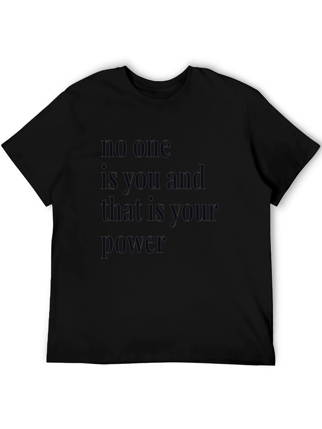 Black Empowering Statement Black T-Shirt view 5