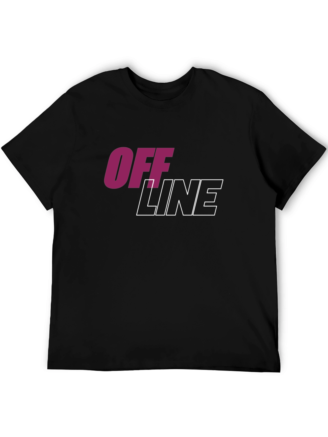 Black Offline Graphic Tee - Cool & Trendy view 5
